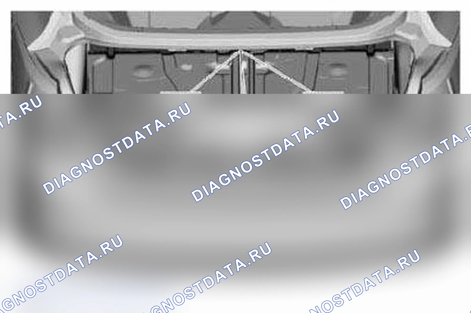 Рис. 355: Размеры багажного отделения - 4-дверь седан. Ford Focus III