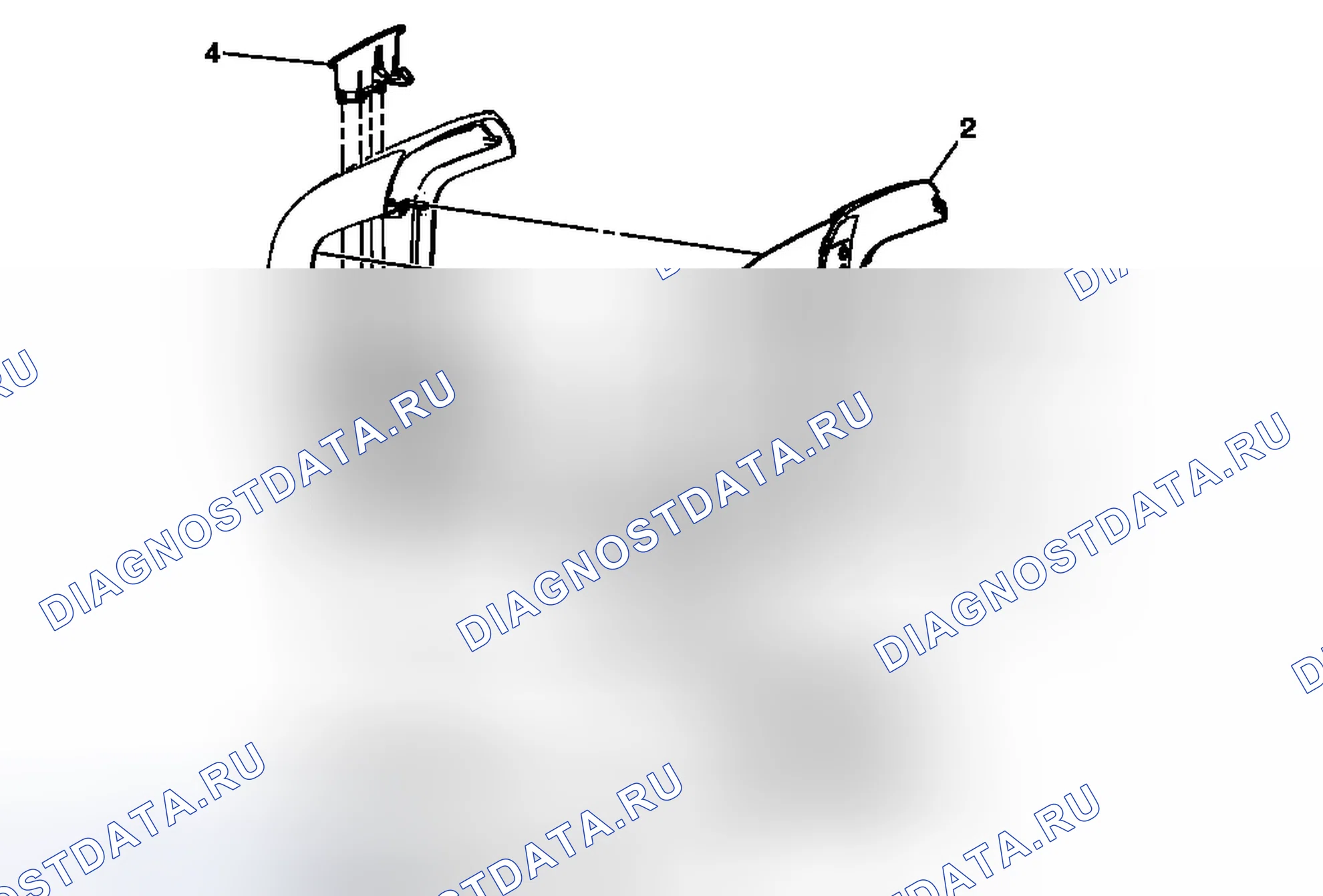 Рис. 210: Замена защелки подлокотника консоли заднего пола. Chevrolet Traverse I