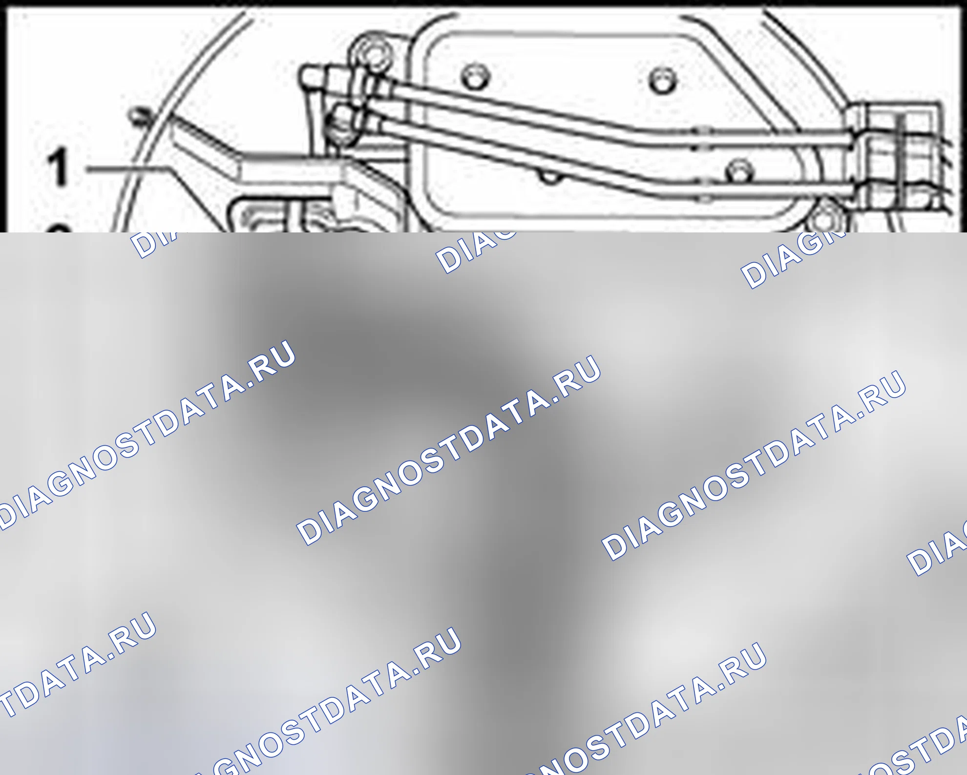Рис. 201: Блок электромагнитных клапанов, расположение линий. Volkswagen Phaeton I