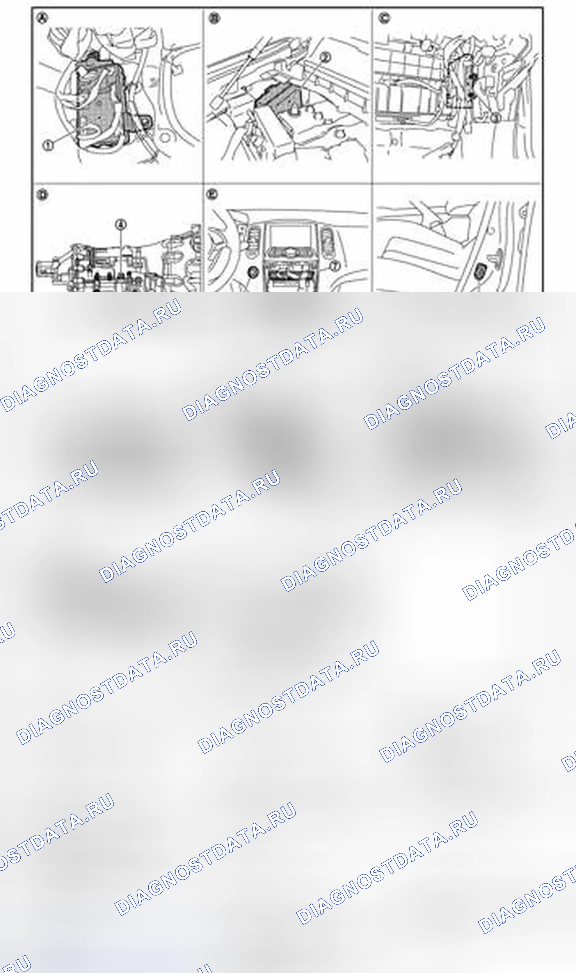 Рис. 7: Расположение компонентов. Infiniti FX35 II рестайлинг