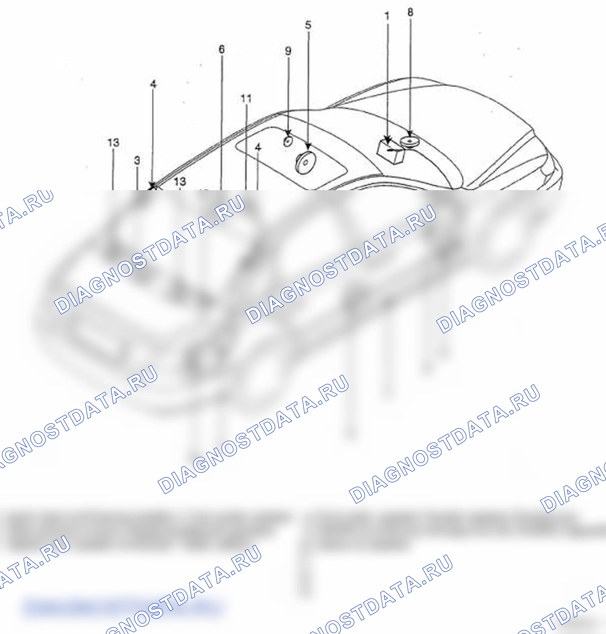 Рис. 24: РАСПОЛОЖЕНИЕ КОМПОНЕНТОВ. Hyundai Azera I