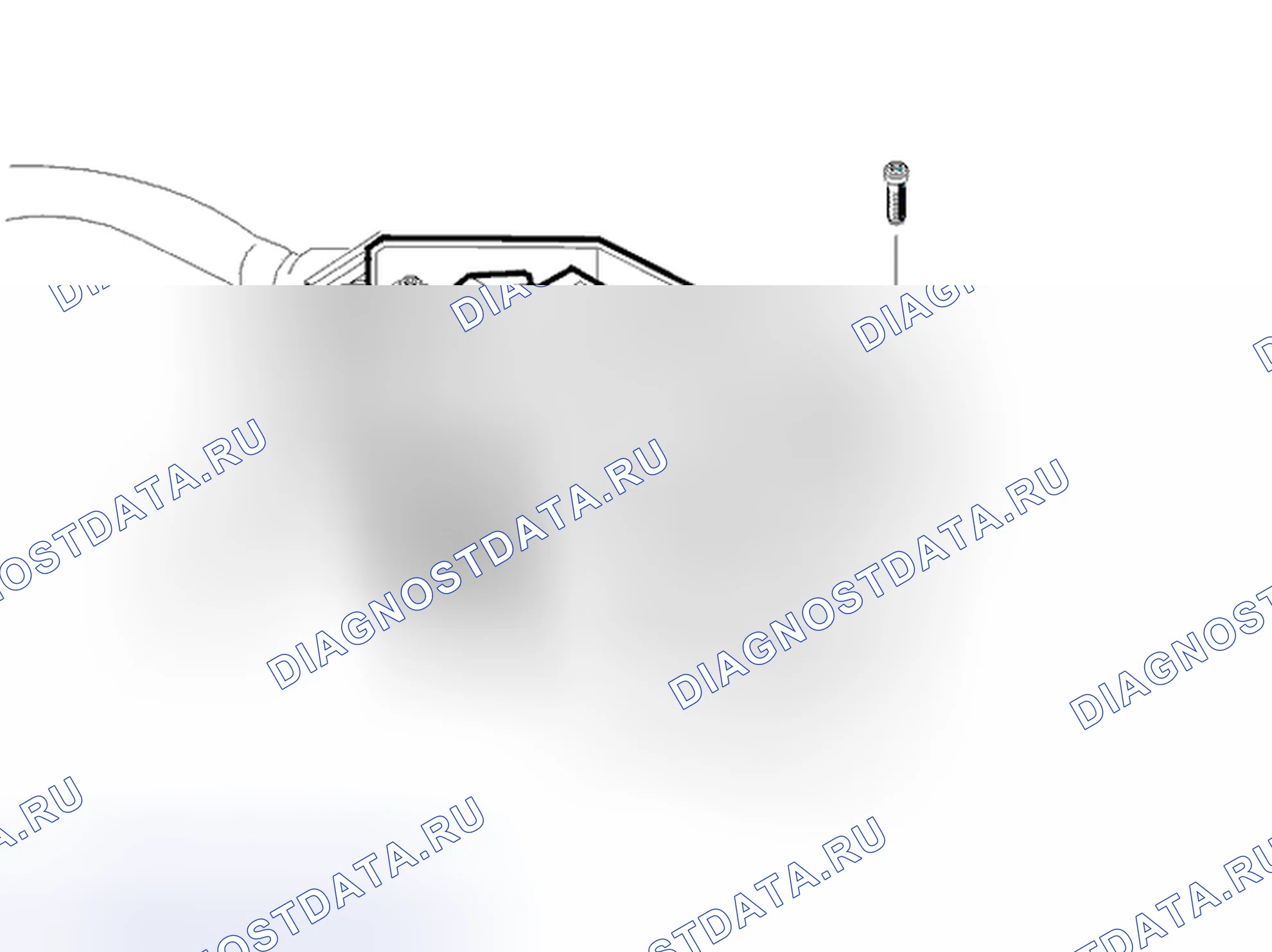 Рис. 526: Отвернуть винт и потянуть вверх черный ящик. Volvo C70 I