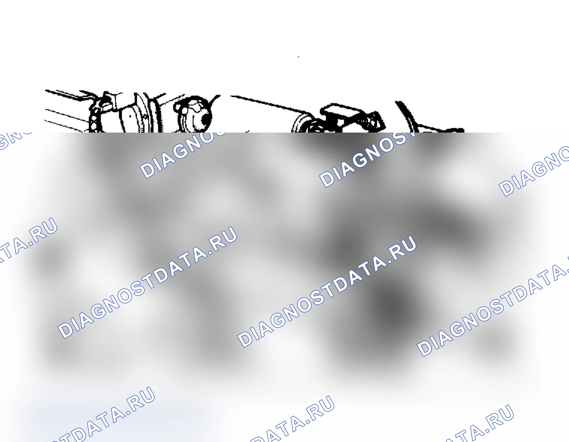 Рис. 21: Расположение датчика охлаждающей жидкости Показан двигатель объемом 1,6 л.. Plymouth Reliant I