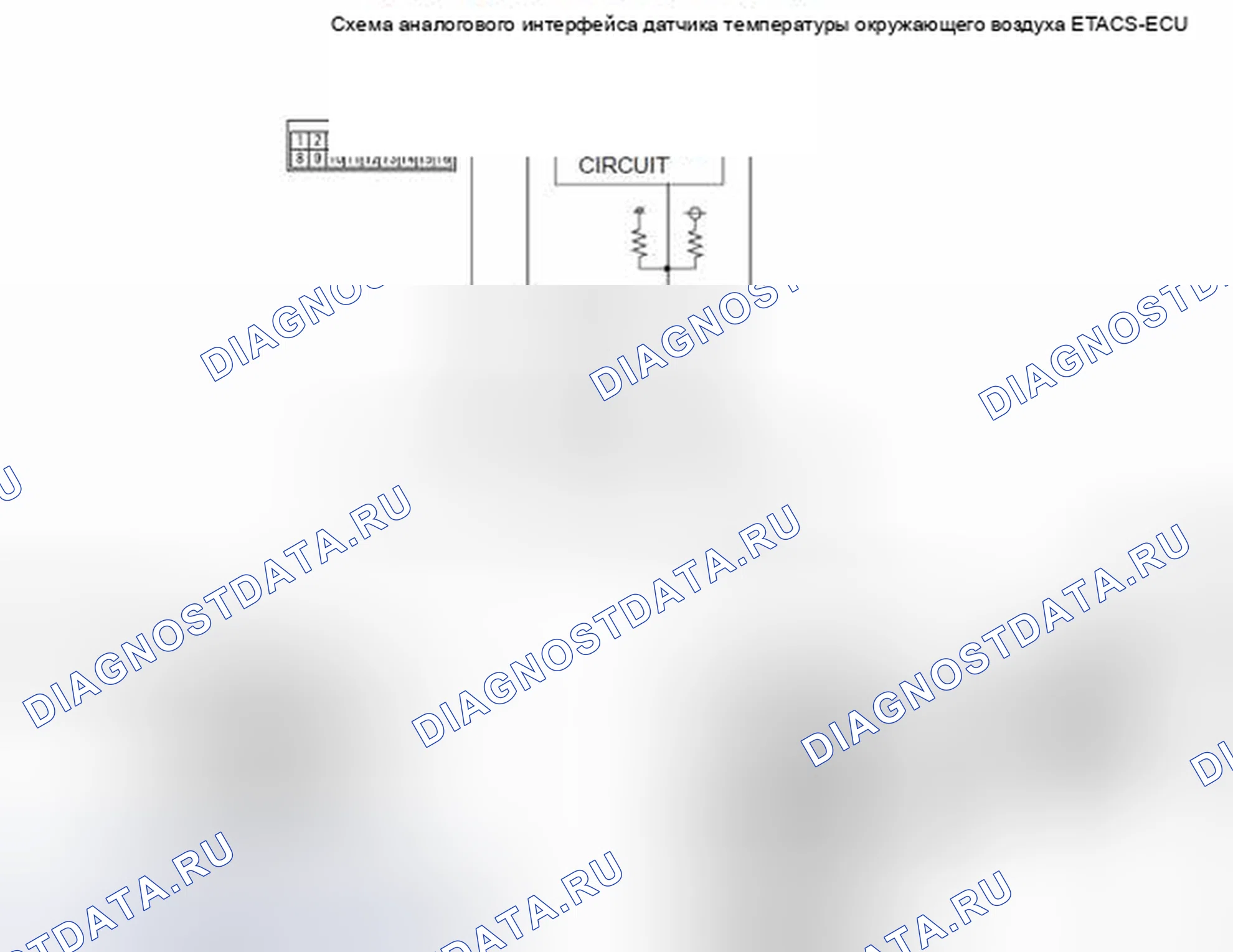 Рис. 14: расшифровка кода ошибки B1034, B1035: Система датчиков температуры окружающего воздуха. Mazda MX-5 NB