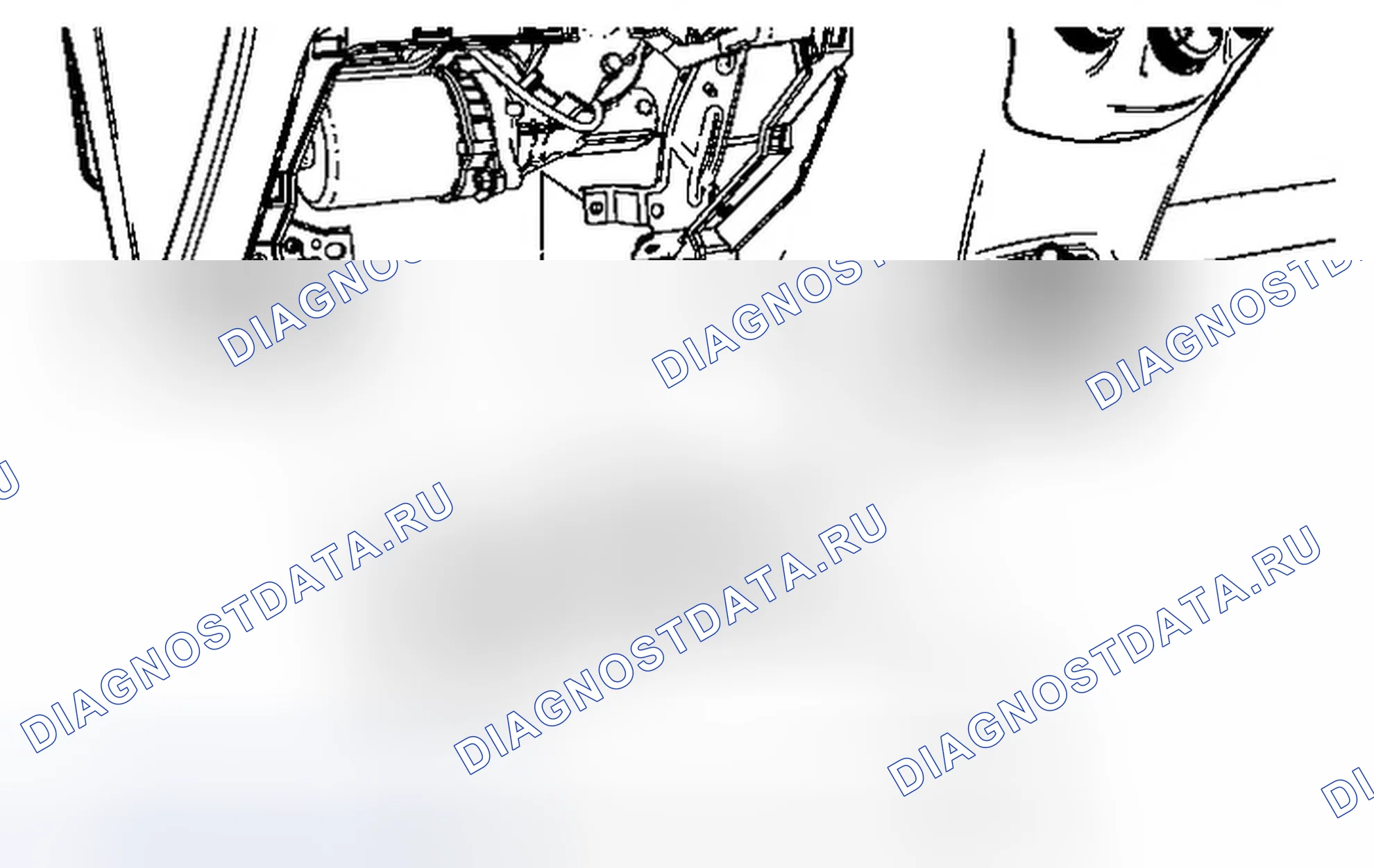Рис. 19: Замена нижнего арматурного кронштейна приборной панели. Chevrolet Spark M300