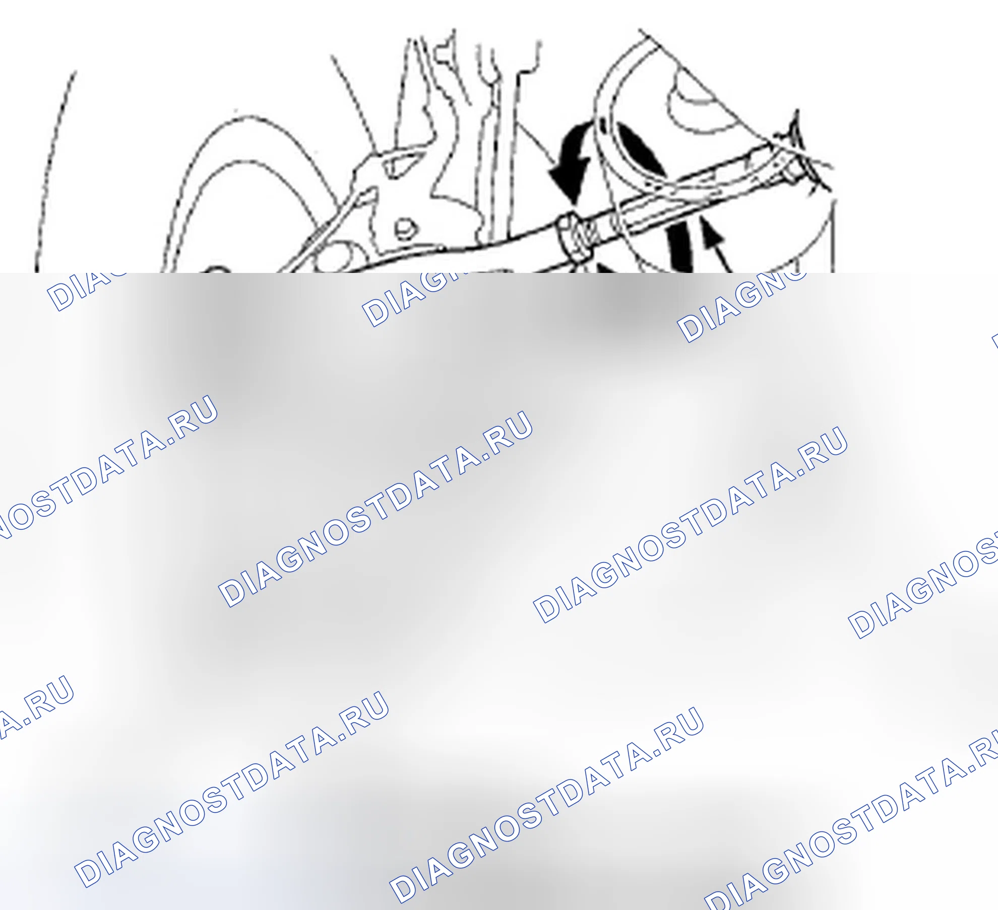 Рис. 10: Проверка/регулировка переднего носка. Acura ZDX I