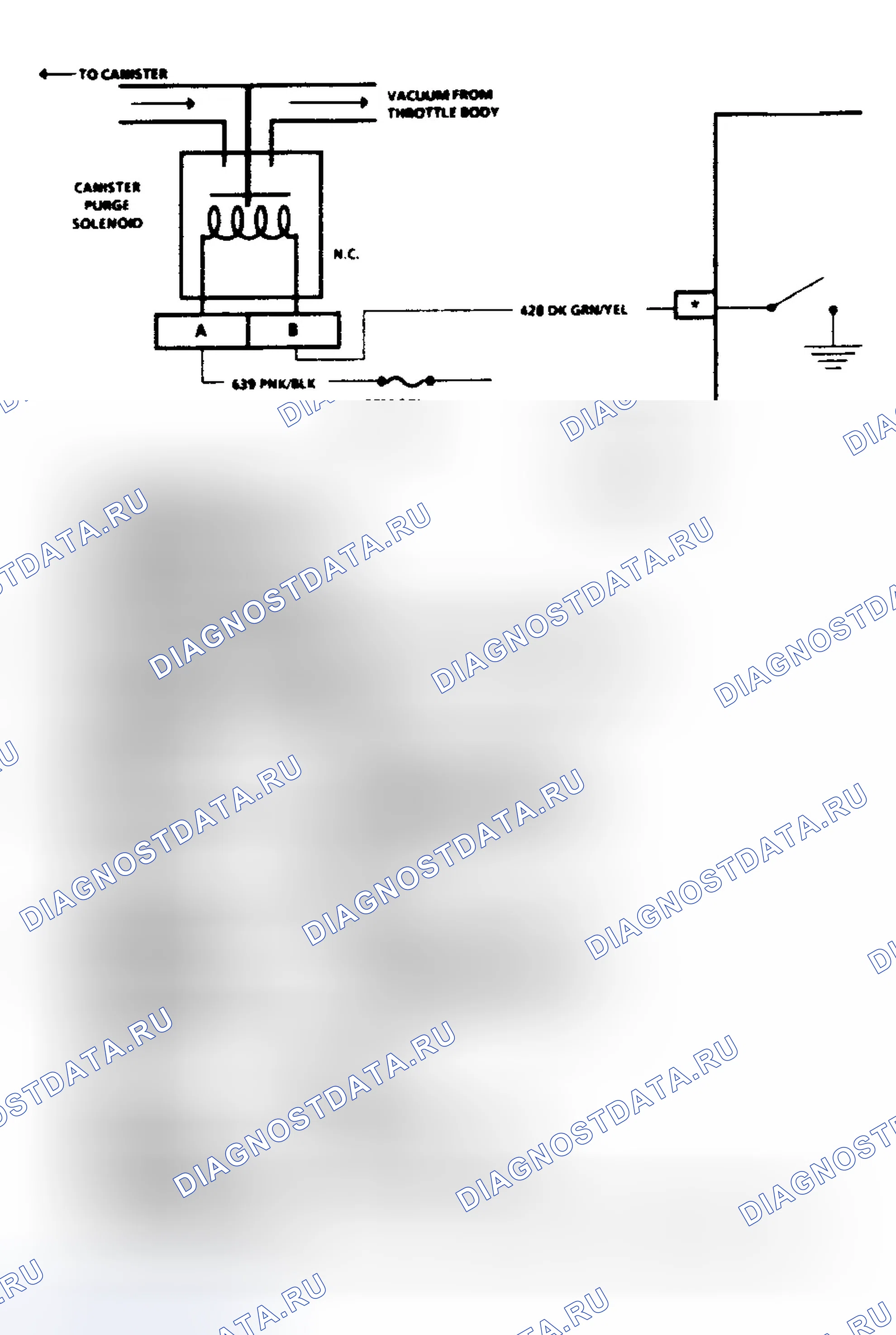Рис. 561: Диаграмма C3. Проверка продувки канистр. Buick LeSabre VI