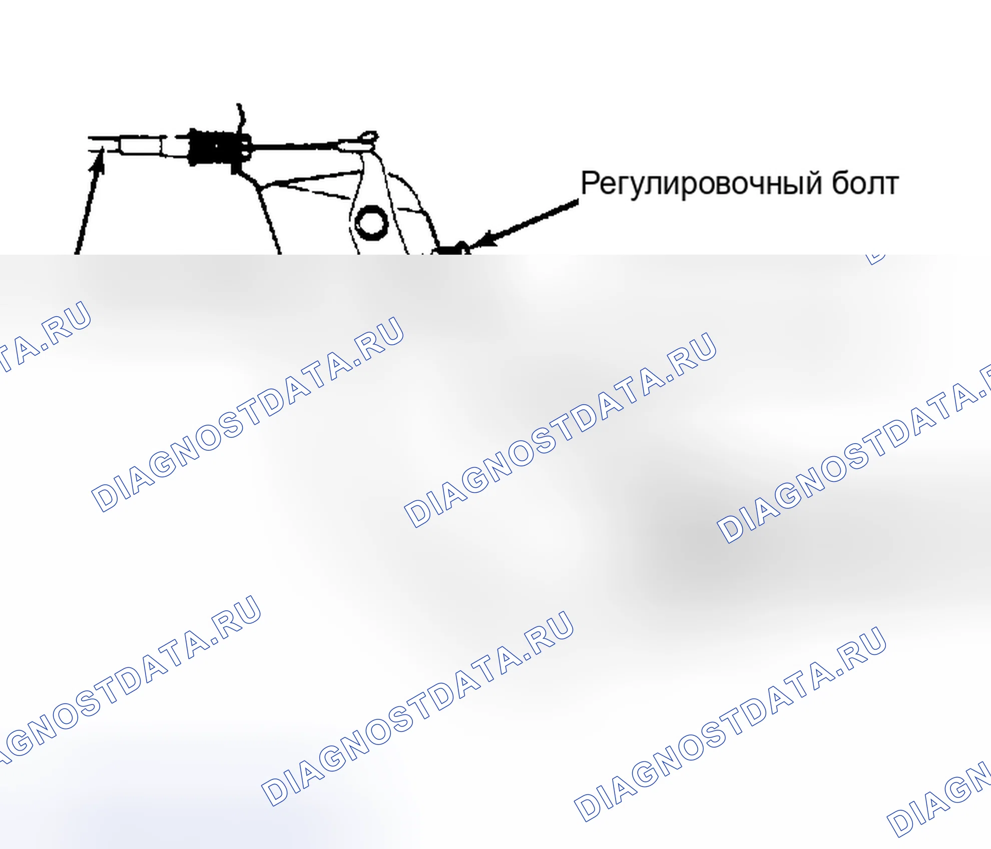 Рис. 2: Измерение высоты педали и свободный ход. Hyundai Excel I