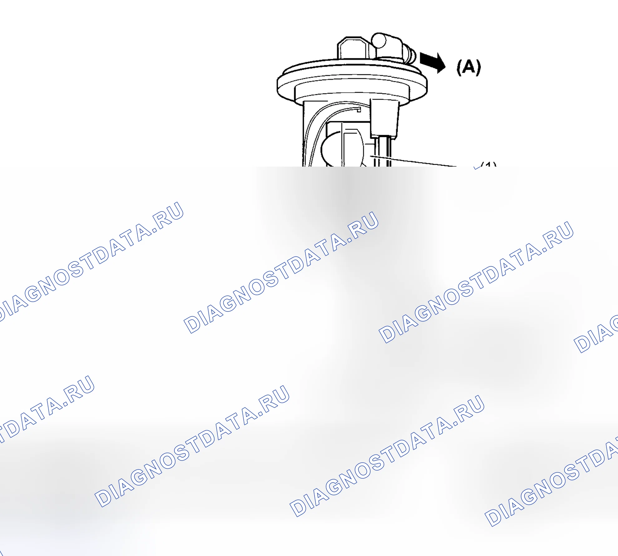 Рис. 41: ПОДКАМЕРНЫЙ ДАТЧИК УРОВНЯ ТОПЛИВА. Subaru Impreza WRX GH