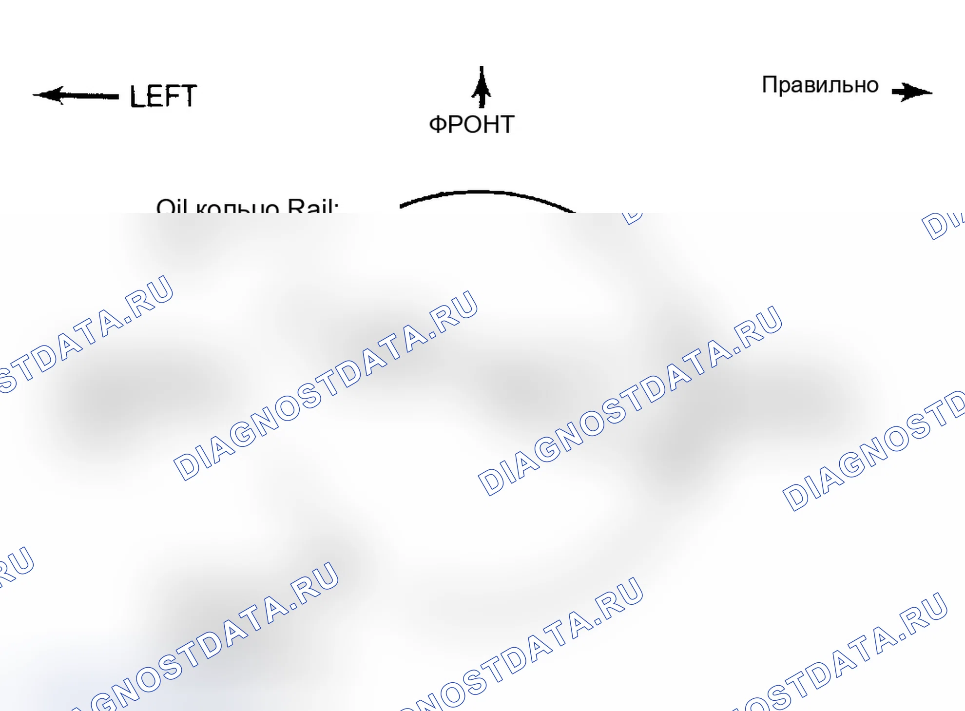 Рис. 2: Расстояние между масляными кольцами Маркировка на компрессионных кольцах должна быть обращена вверх.. Pontiac Sunbird II