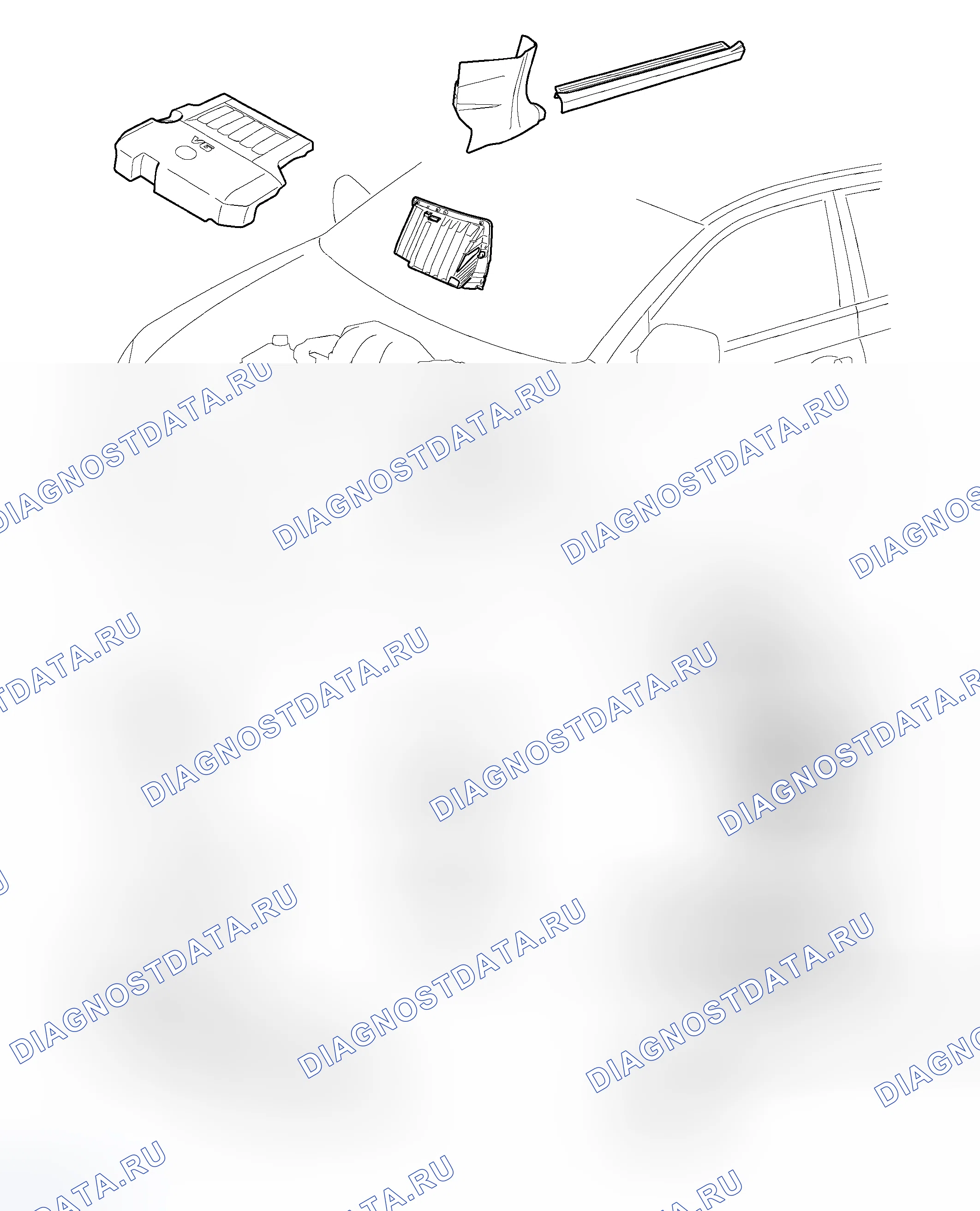 Рис. 20: КОМПОНЕНТЫ. Toyota Avalon XX30