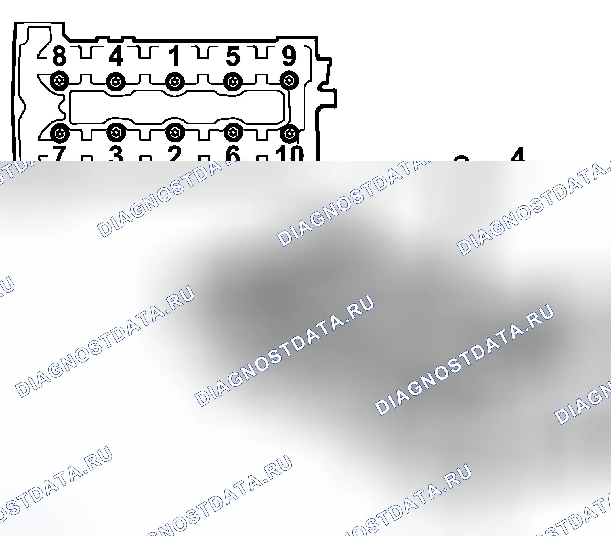 Рис. 57: Установка головки блока цилиндров (в автомобиле). Kia Picanto II рестайлинг