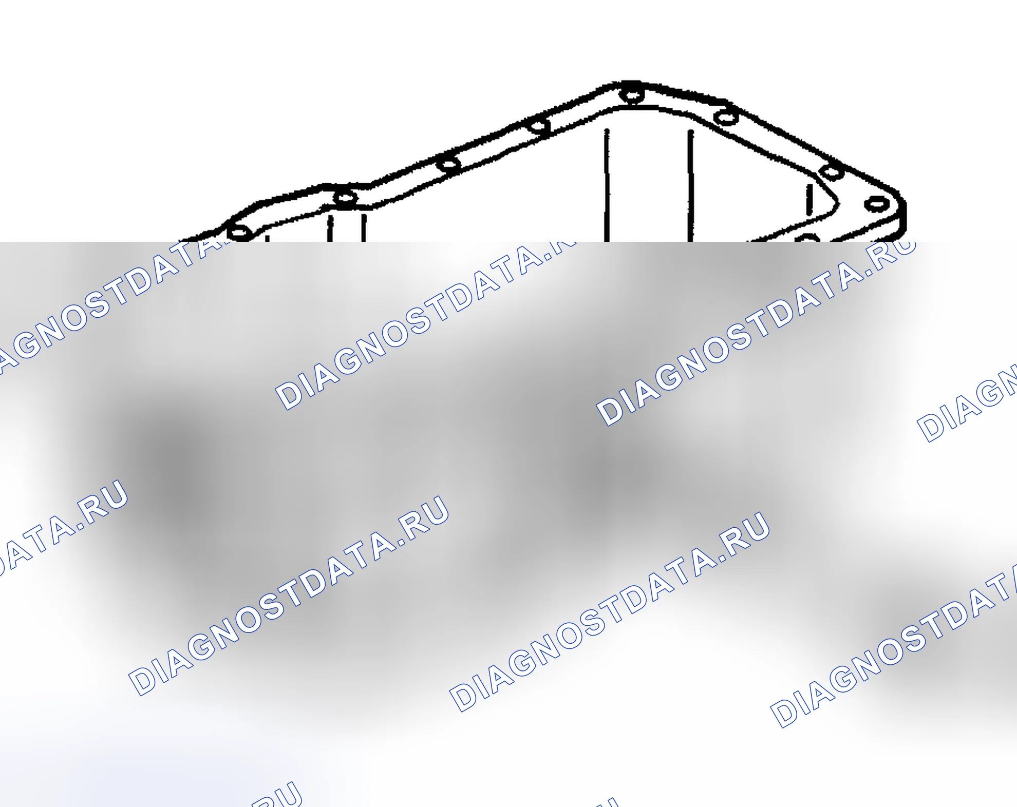 Рис. 279: Очистка и проверка масляного поддона (C, H). Hyundai Veracruz I