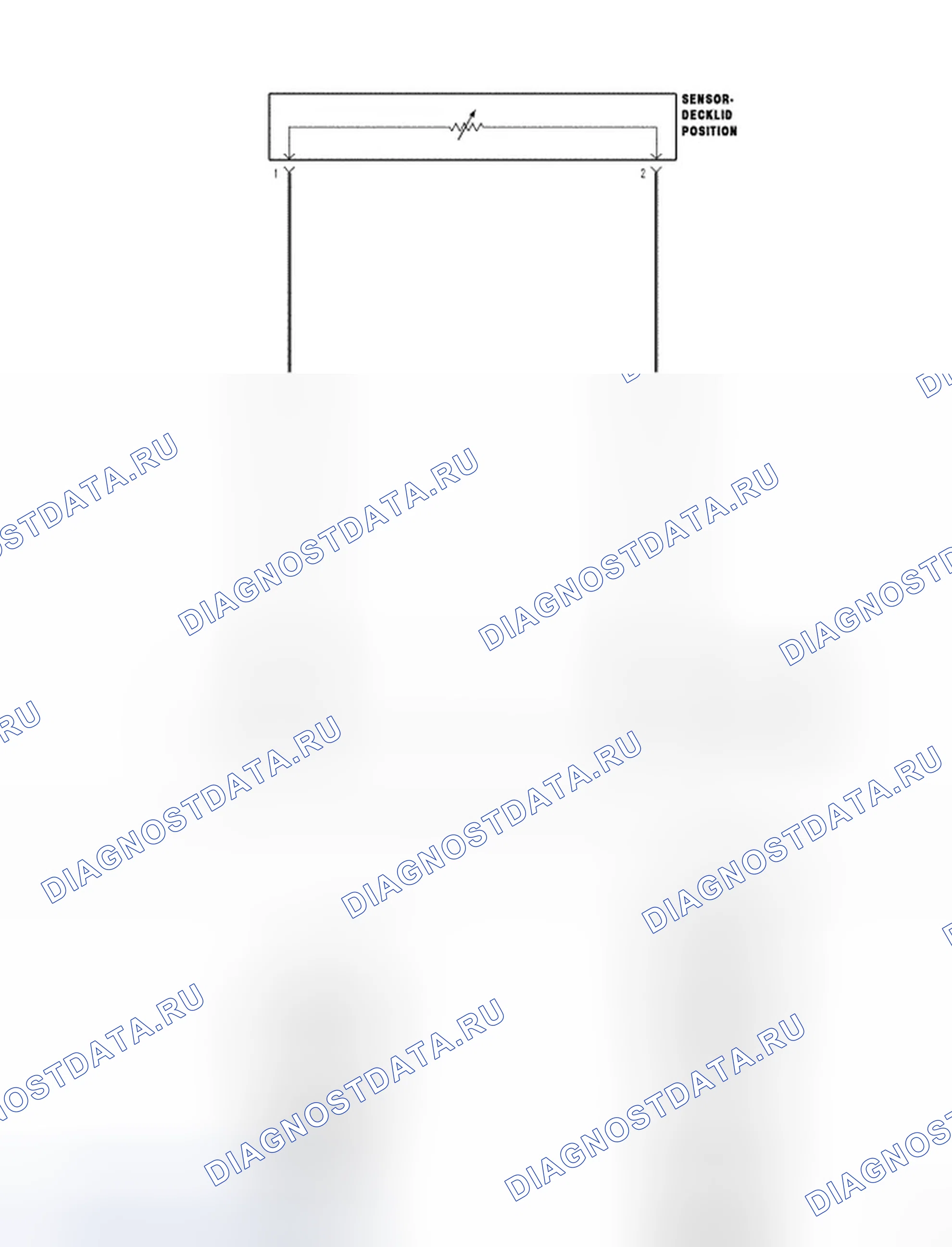 Рис. 6: ХАРАКТЕРИСТИКИ ЦЕПИ ДАТЧИКА ОТКРЫТОГО ПОЛОЖЕНИЯ B255D-DECKLID. Dodge Avenger II
