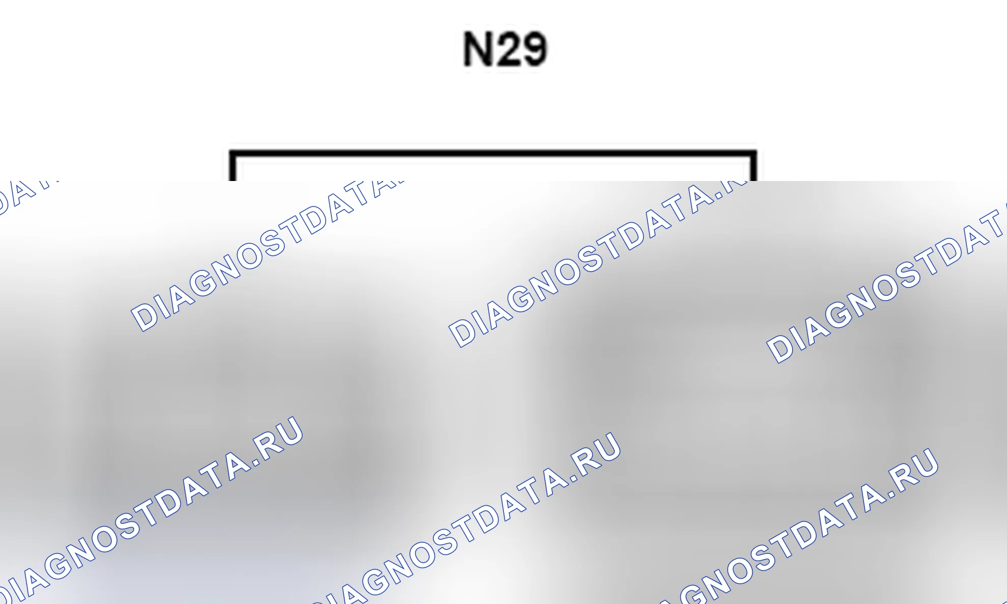 Рис. 1291: Вид с торца соединительного разъема (N29). Toyota Camry XV40