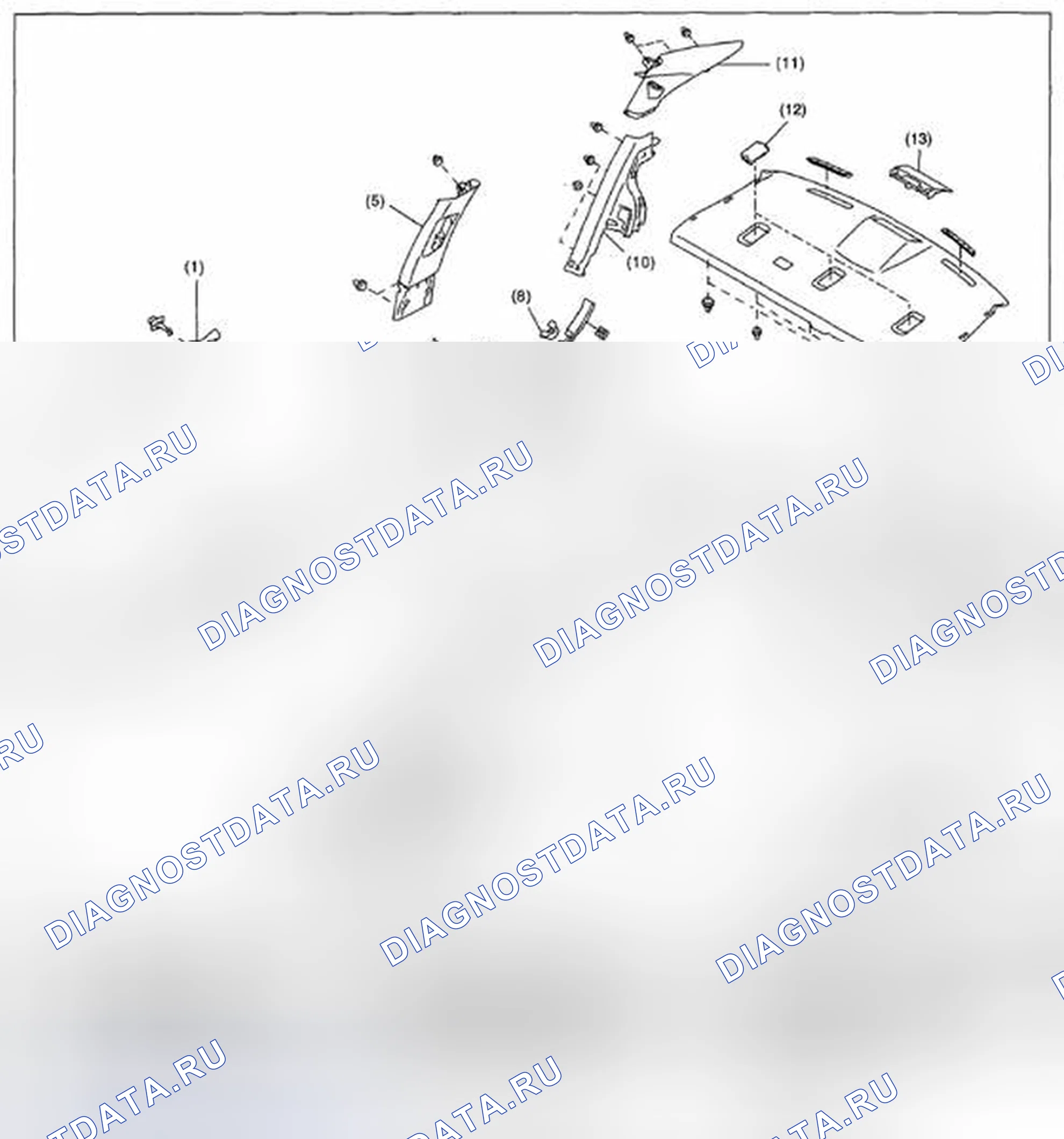 Рис. 24: ВНУТРЕННЯЯ ОТДЕЛКА. Subaru Legacy BM/BR