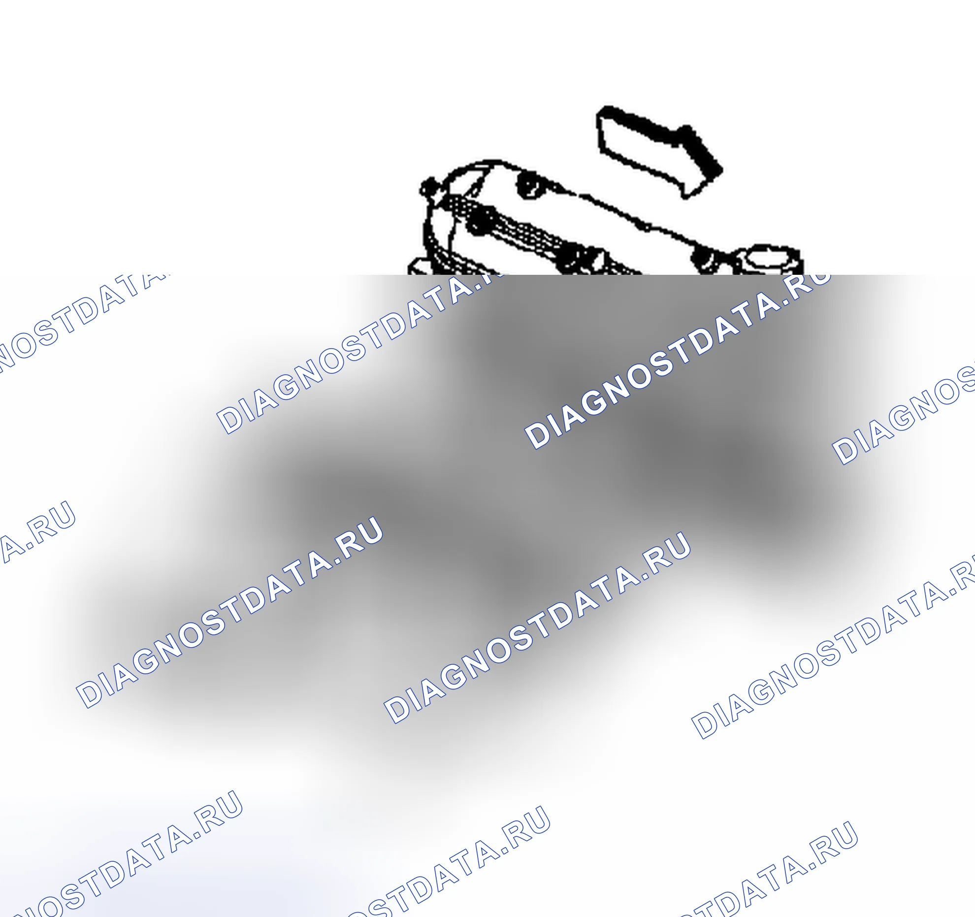 Рис. 472: Демонтаж выпускного коллектора - правая сторона. Saab 9-7X I