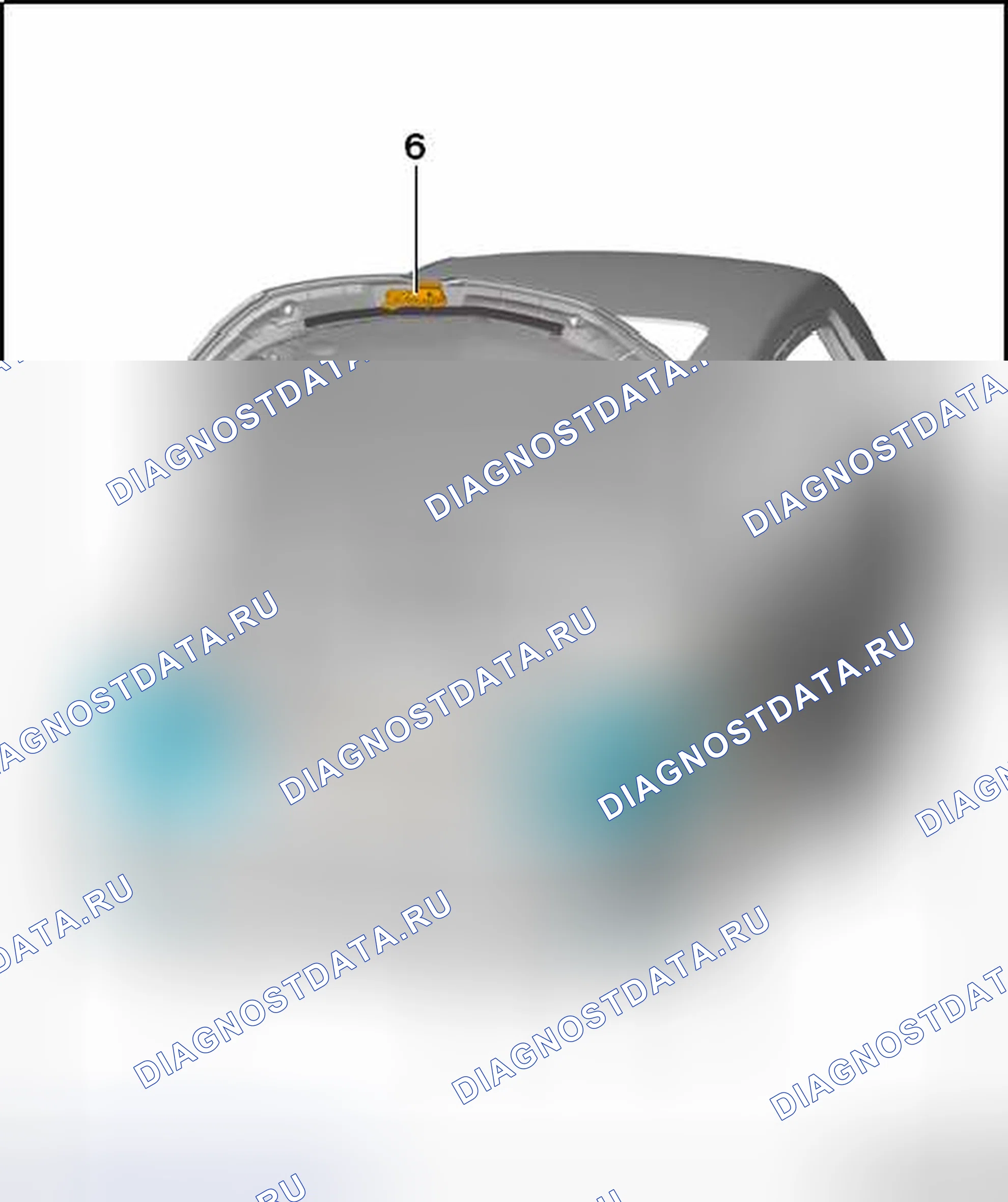 Рис. 67: ОБЗОР КОМПОНЕНТОВ БЛОКИРОВКИ КАПОТА. Volkswagen Golf Mk7