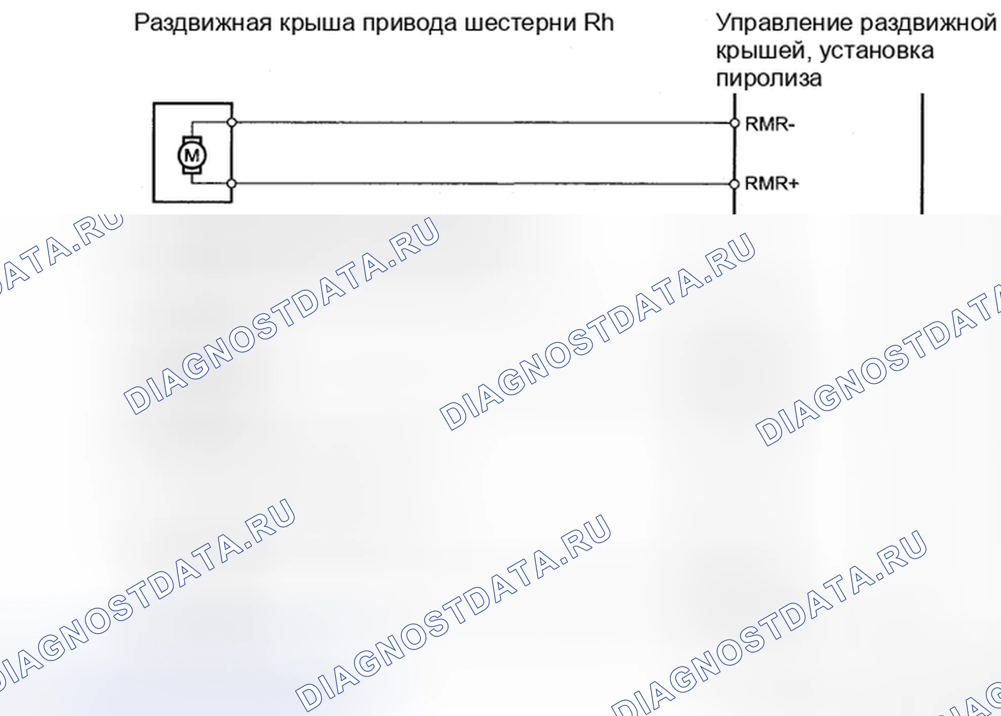 Рис. 47: Цепь Rh двигателя с широтно-импульсной модуляцией короткого замыкания - электросхема. Honda CR-V VI