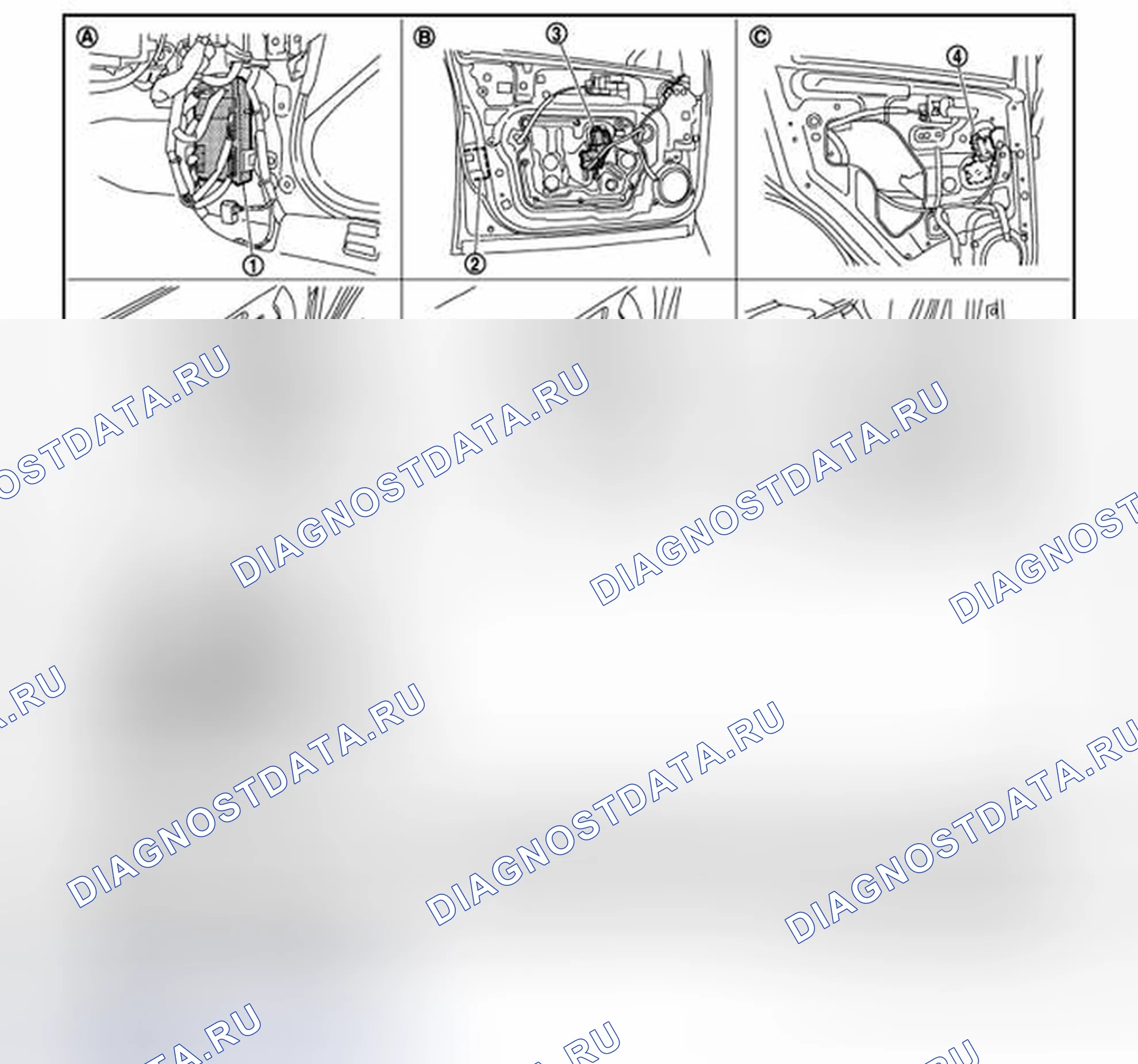 Рис. 1: Расположение компонентов. Infiniti FX37 II рестайлинг