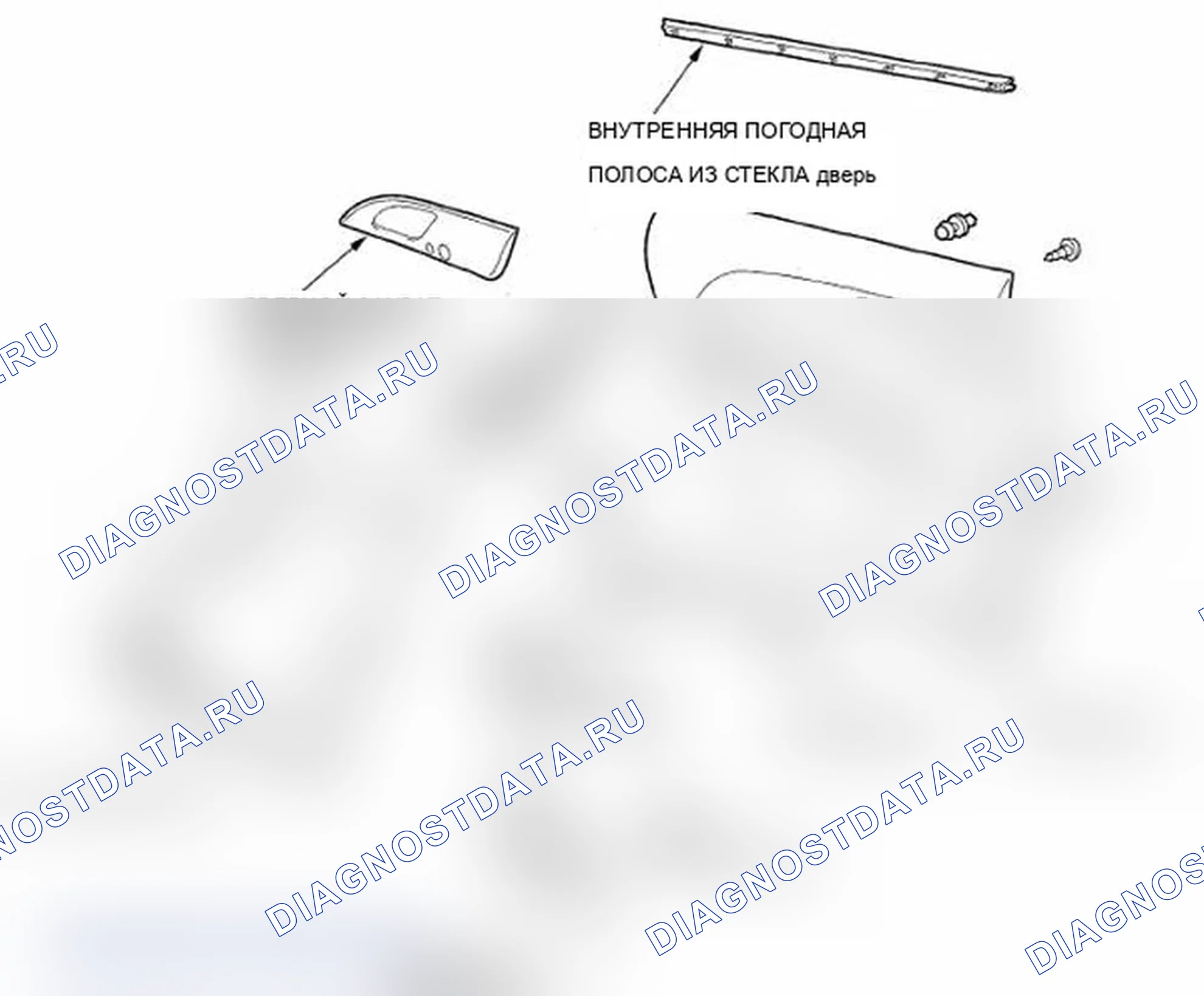 Рис. 34: Индекс расположения компонентов - задняя дверь. Acura MDX II
