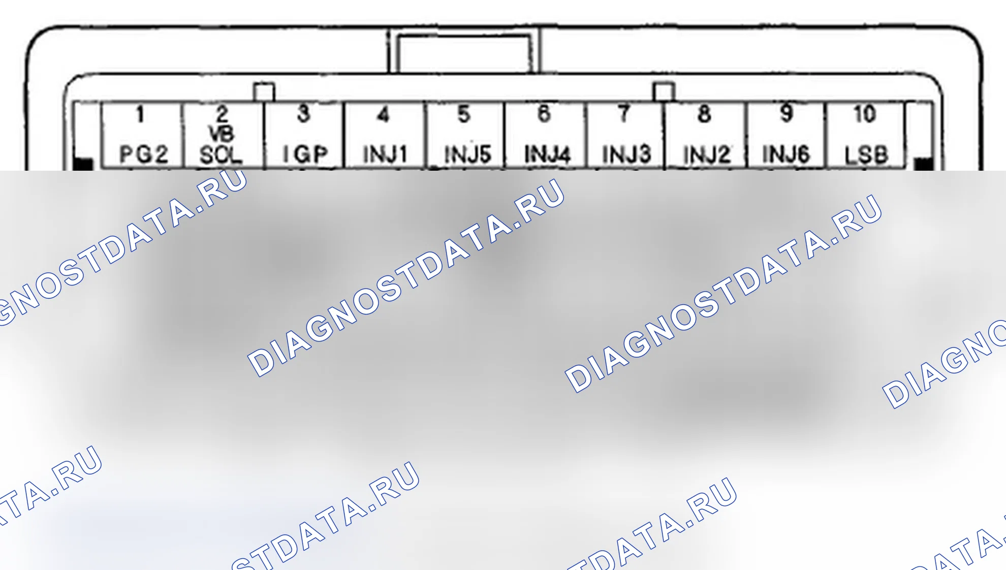 Рис. 216: Входы и выходы ИКМ разъема B (треугольник) (49P). Acura MDX II рестайлинг