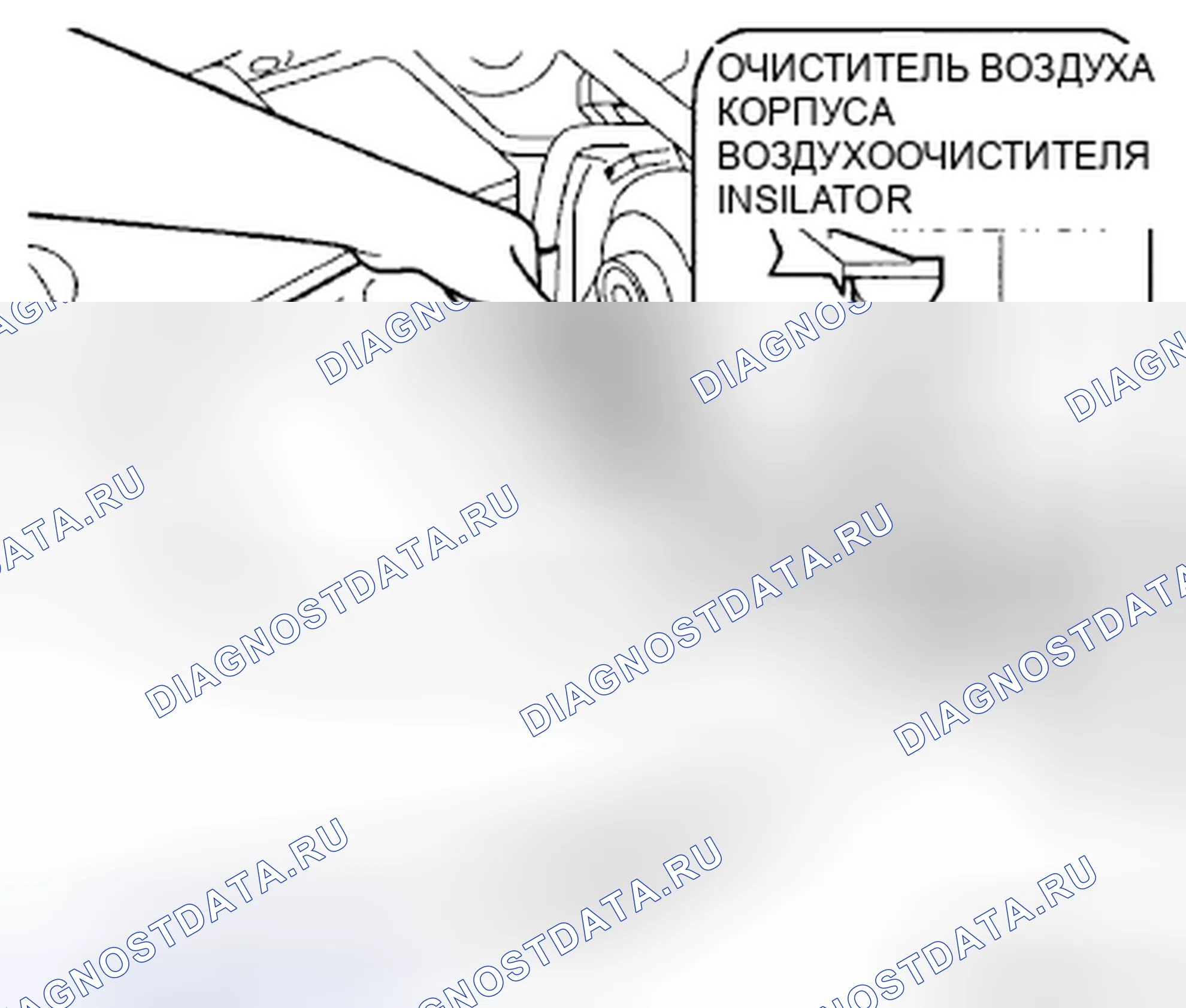 Рис. 153: ОСМОТР ЭЛЕМЕНТОВ ВОЗДУХООЧИСТИТЕЛЯ [13B-MSP]. Mazda RX-8 I рестайлинг