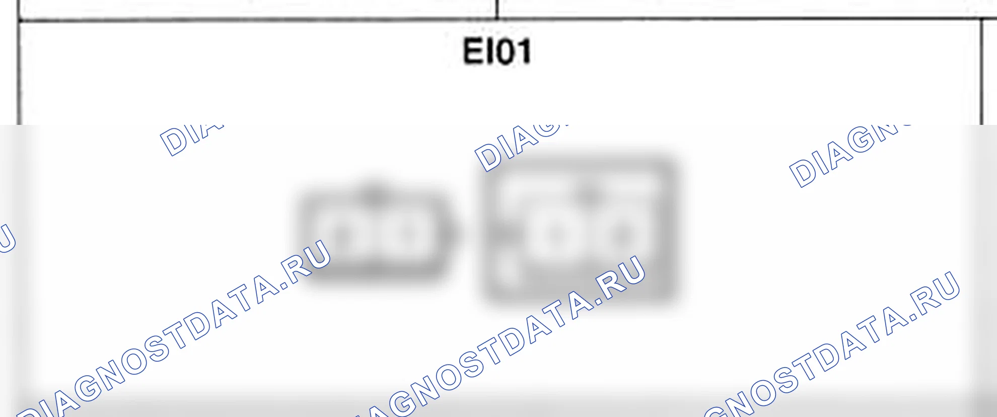 Распиновка разъёма EI01 — жгута двигателя. Hyundai Accent LC