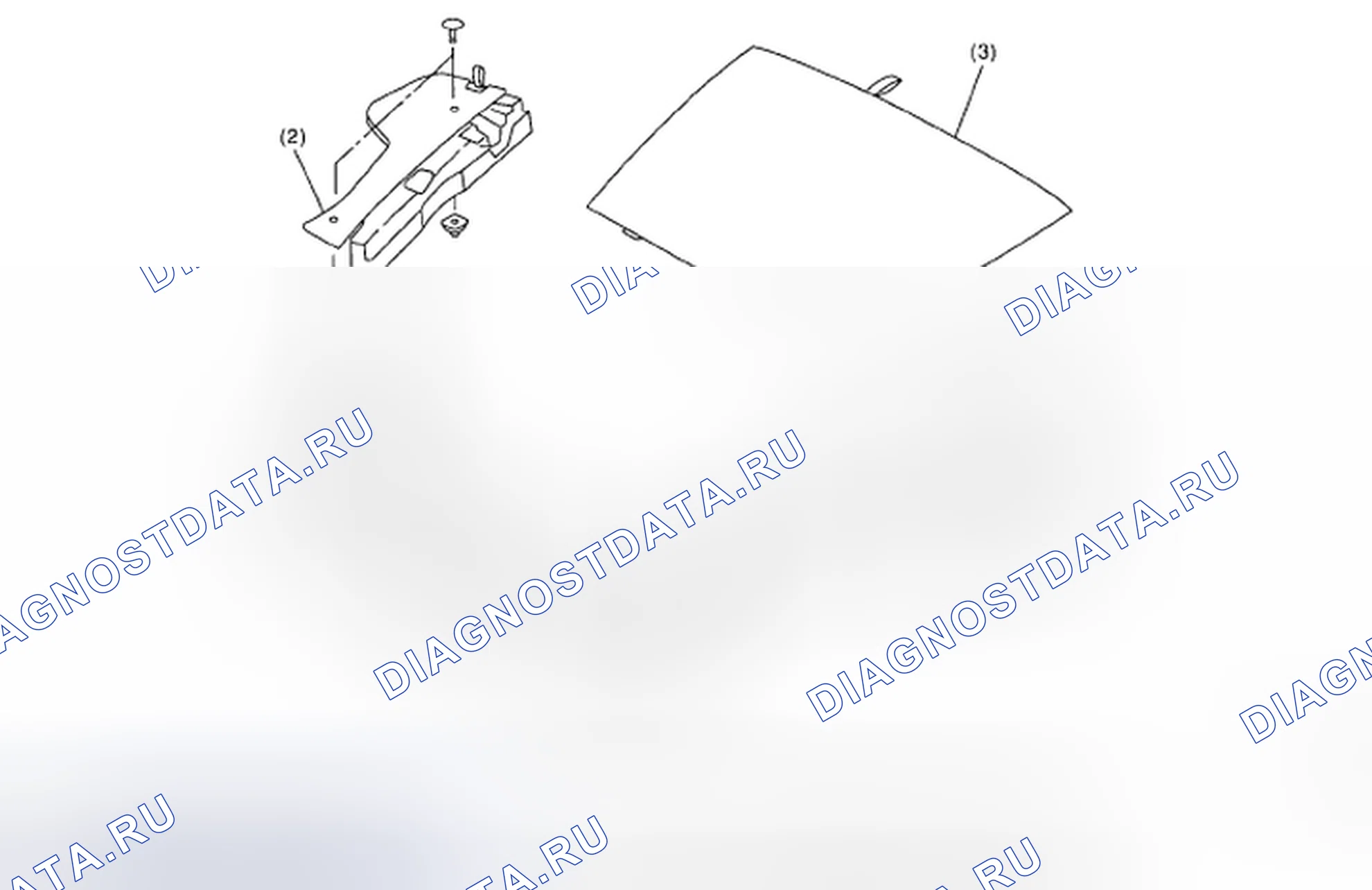 Рис. 36: Покомпонентный вид багажного коврика. Subaru Impreza WRX STI GD рестайлинг 2