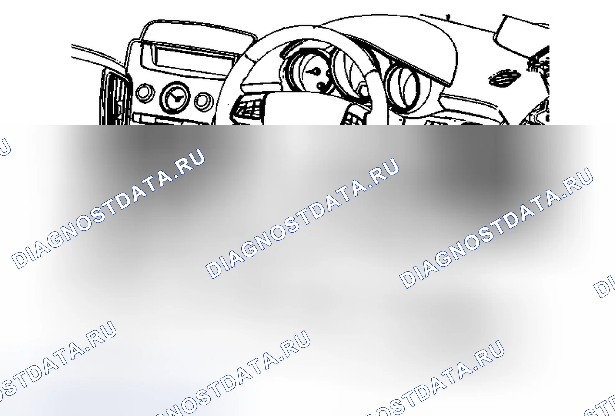 Рис. 74: Замена коленного буфера водителя (правый ручной привод). Cadillac CTS II