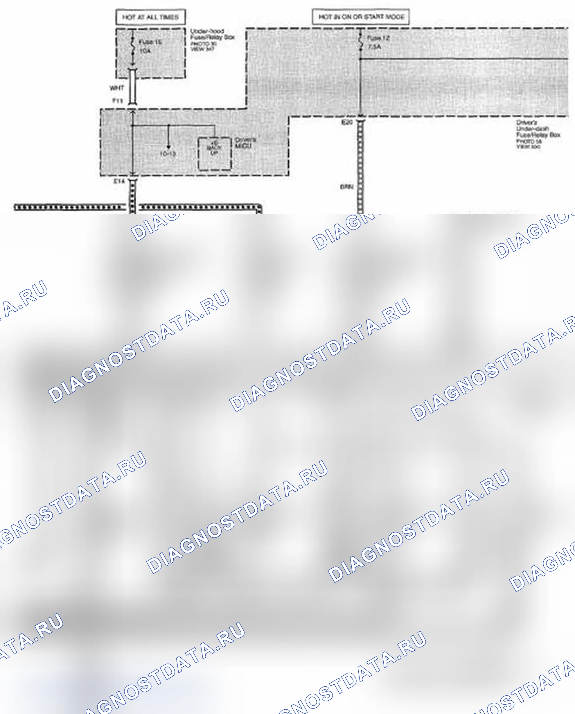 Рис. 221: Принципиальная схема системы дистанционного запуска (Acura Accessory: Keyless Access) (стр. 21-34). Acura TL IV