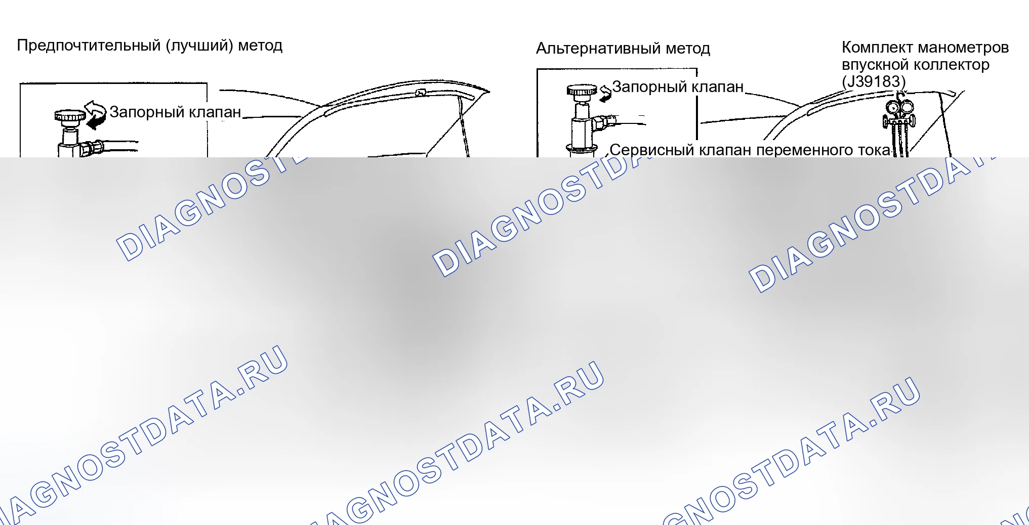 Рис. 164: Система откачки и заправка хладагента. Nissan Altima L31