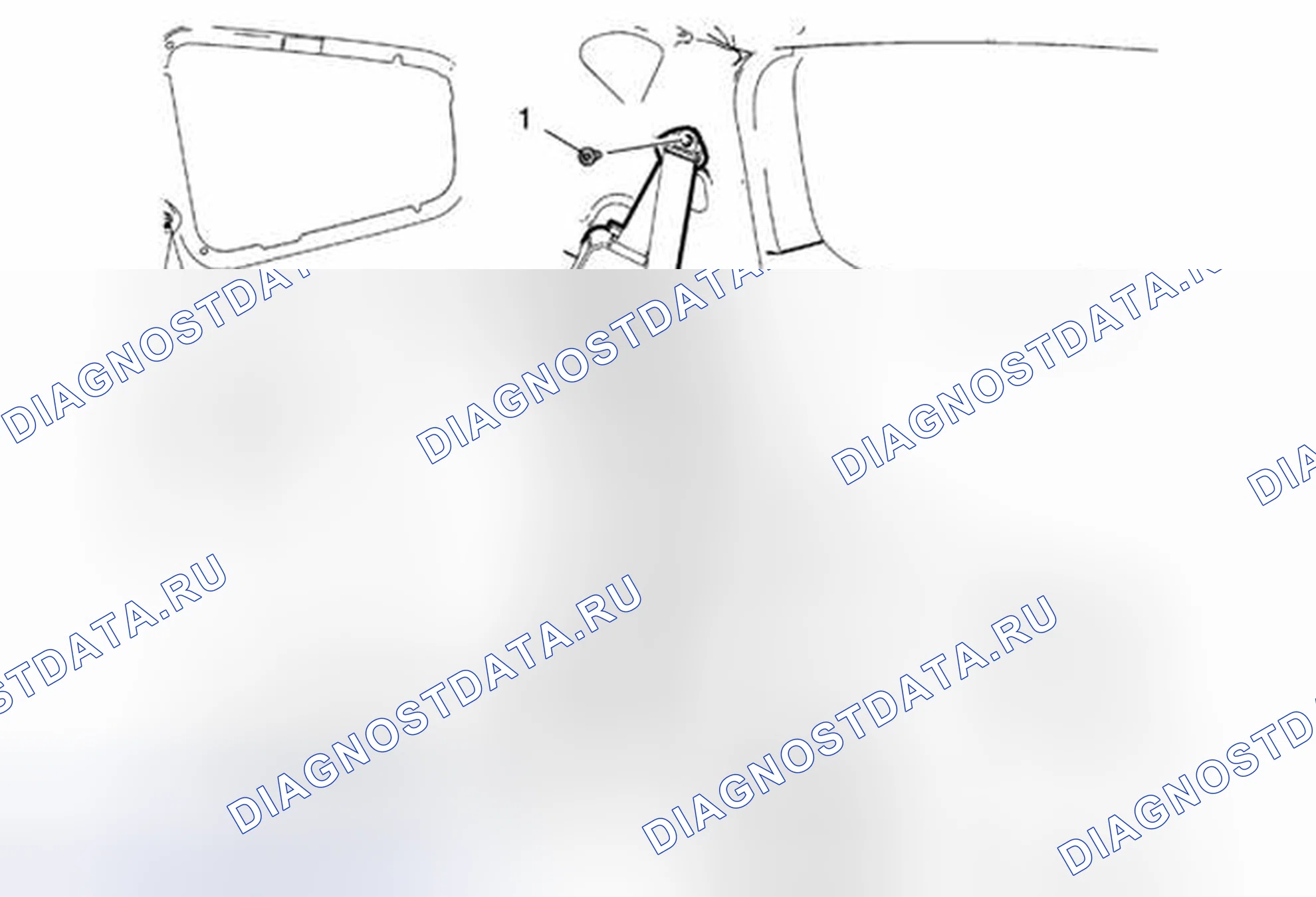 Рис. 5: Замена плечевого ремня заднего сиденья номер 2. Chevrolet Orlando I