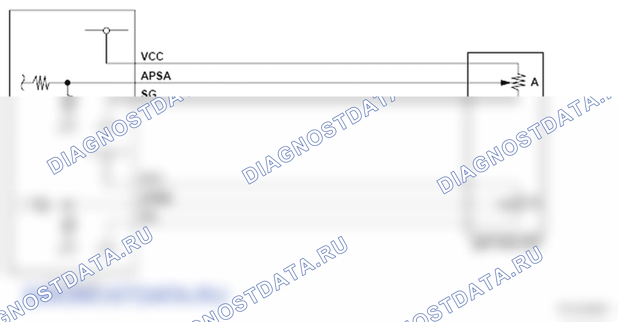 Рис. 331: расшифровка кода ошибки P2122: Датчик А положения педали акселератора (APP) (Датчик D положения дроссельной заслонки) Цепь низкий Voltag. Honda Element YH2 рестайлинг 2