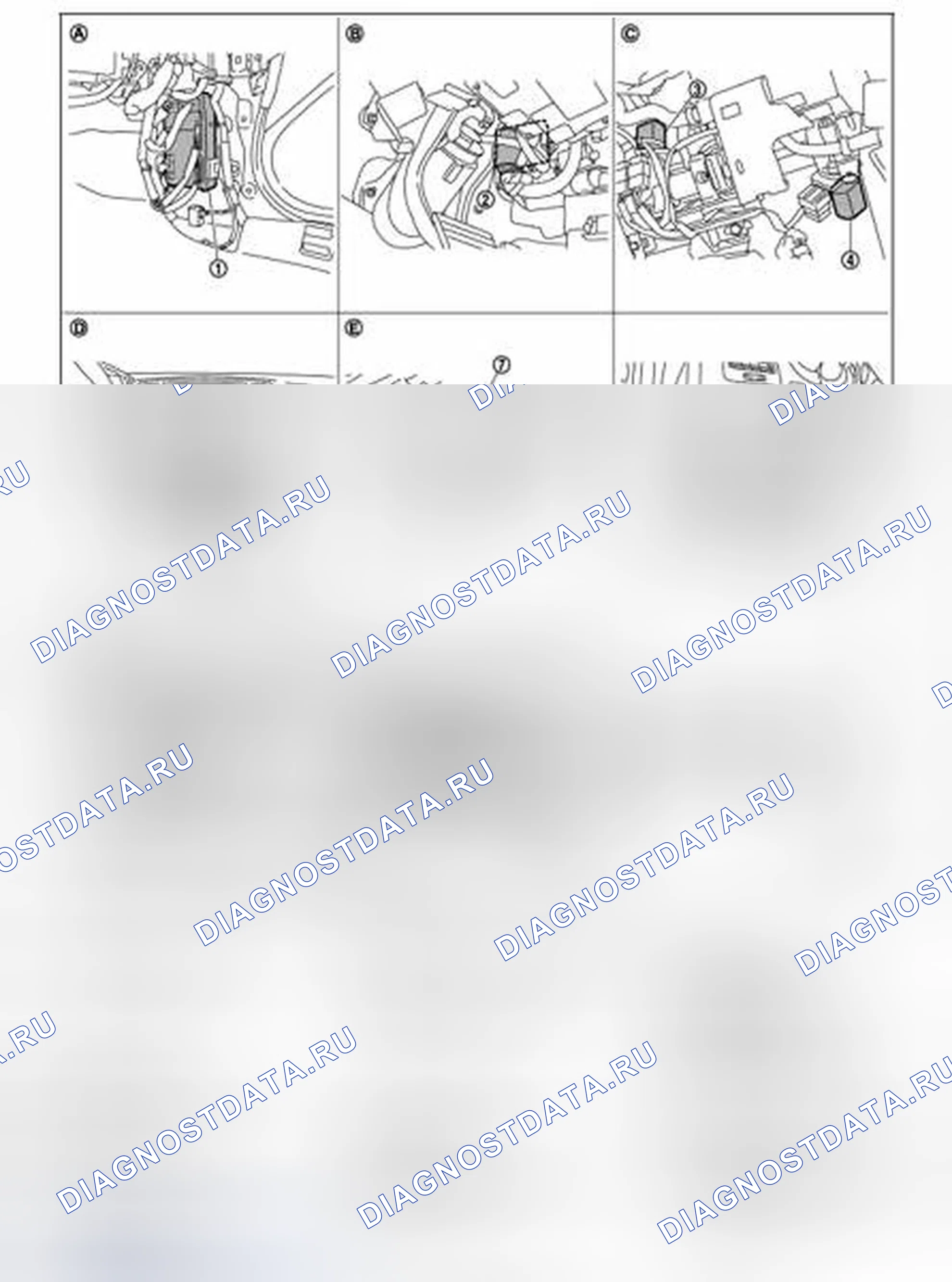 Рис. 13: РУЧНАЯ ФУНКЦИЯ: Расположение компонентов. Infiniti FX35 II