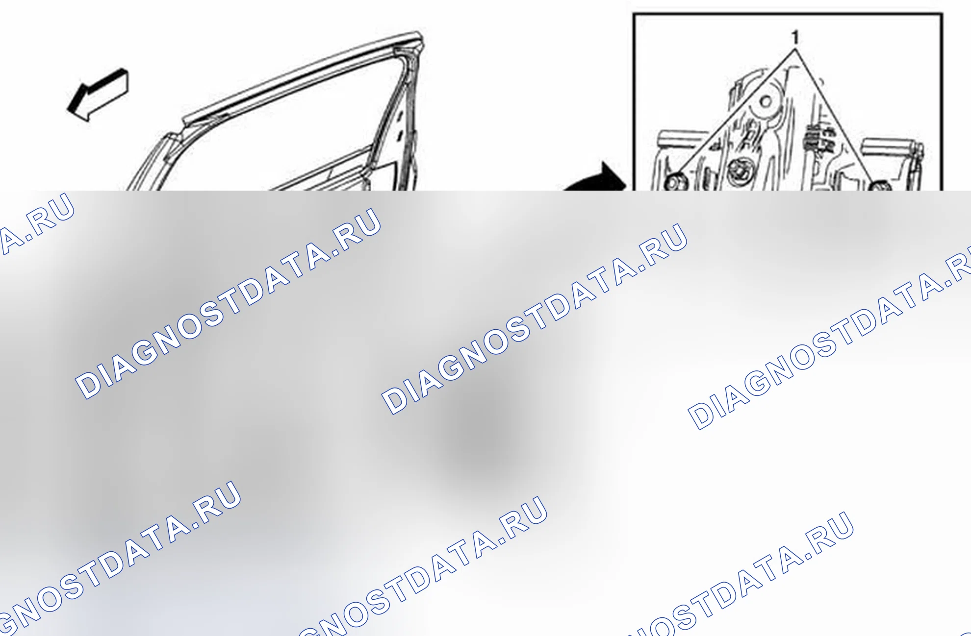 Рис. 9: Замена регулятора заднего бокового окна двери. Chevrolet Impala IX
