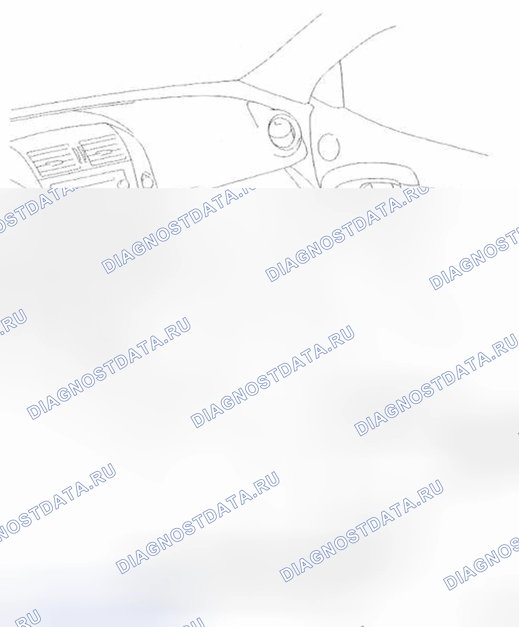 Рис. 124: Идентификация видеотерминала и задней панели консоли. Toyota RAV4 III
