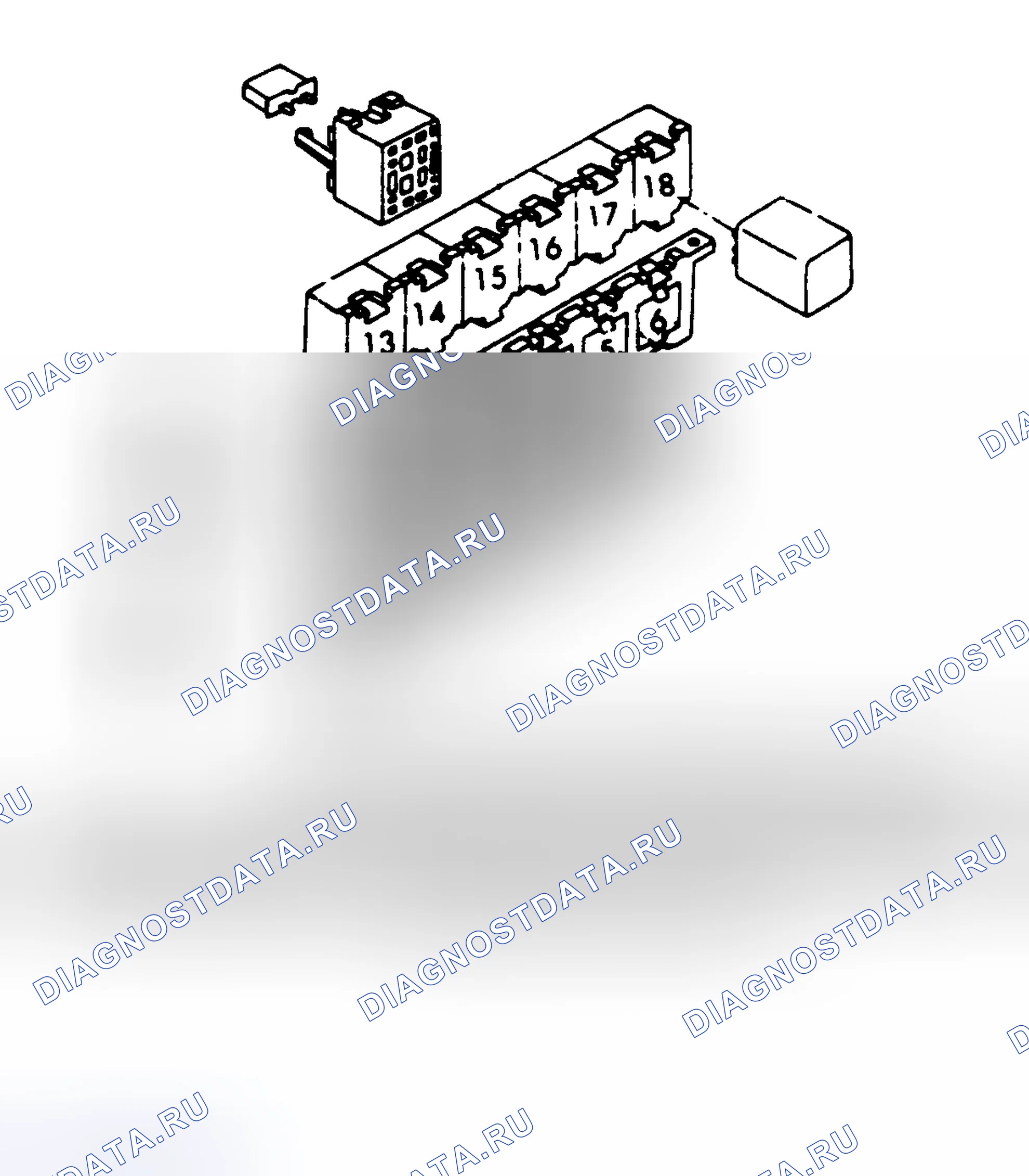 Рис. 1: Расположение компонентов (1 из 4). Audi 80 B4