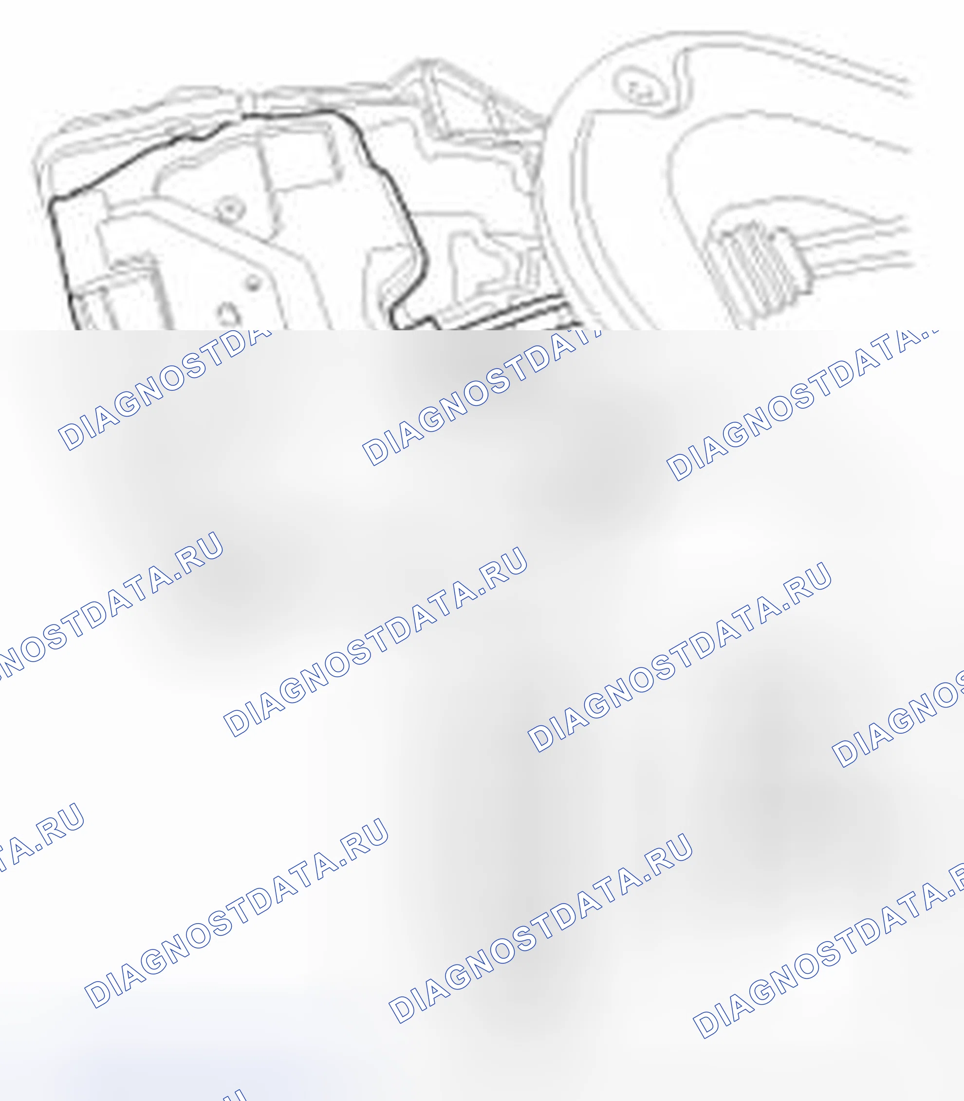 Рис. 165: Привод блокировки задней двери. Geely SC7 I