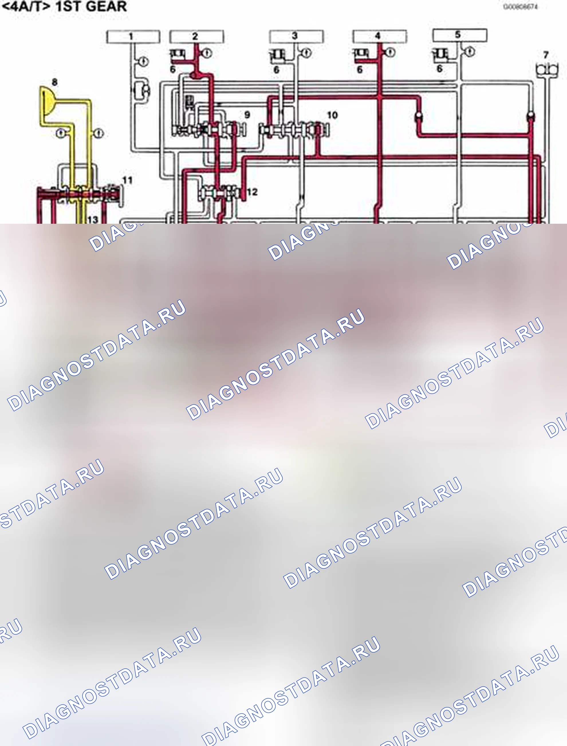 Рис. 1431: < 4A / T > 1ST передача. Honda Edix I