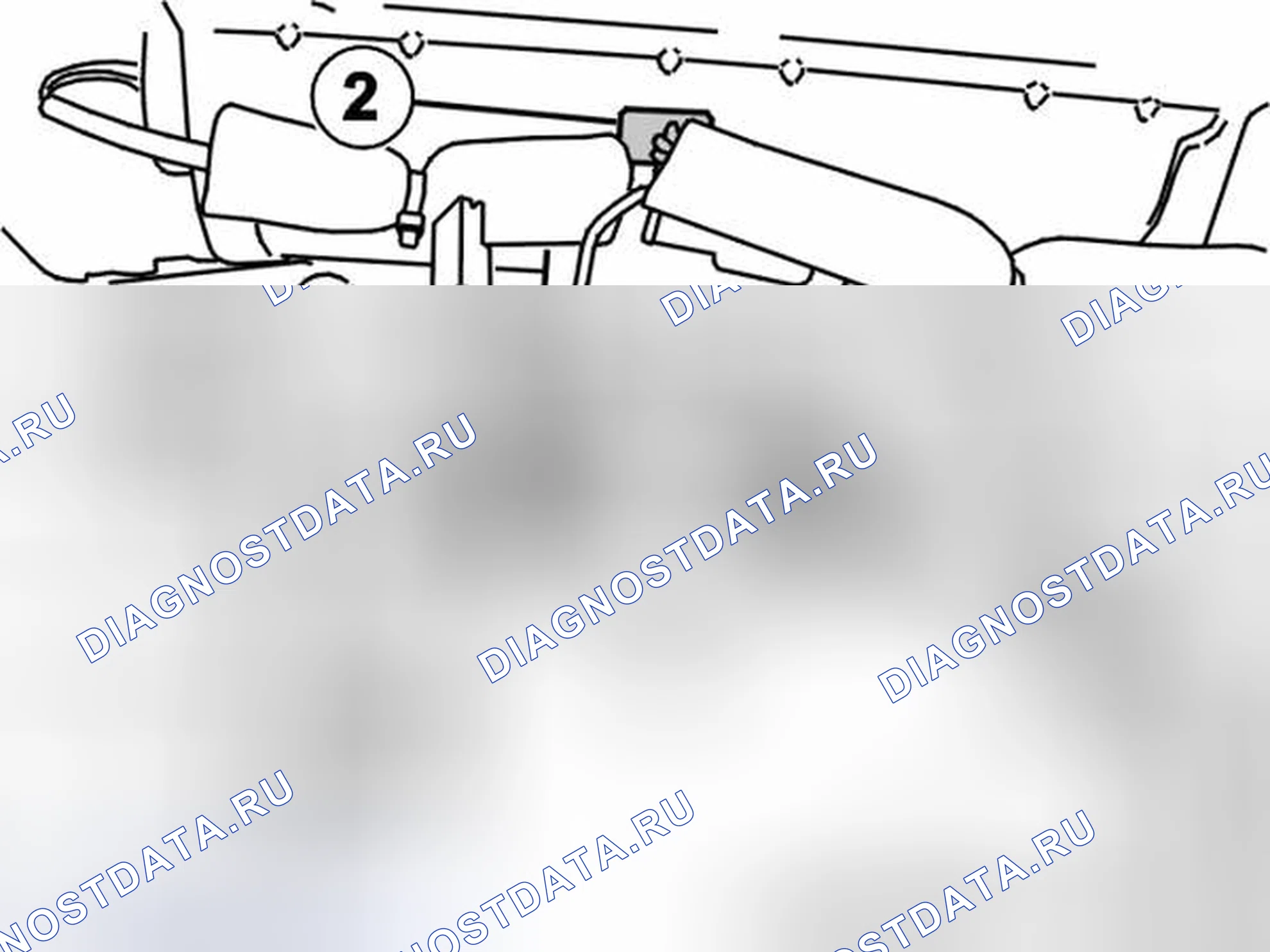 Рис. 259: СНЯТИЕ ПОДУШКИ БЕЗОПАСНОСТИ СО СТОРОНЫ ПАССАЖИРА (SRS). Volvo V50 I рестайлинг