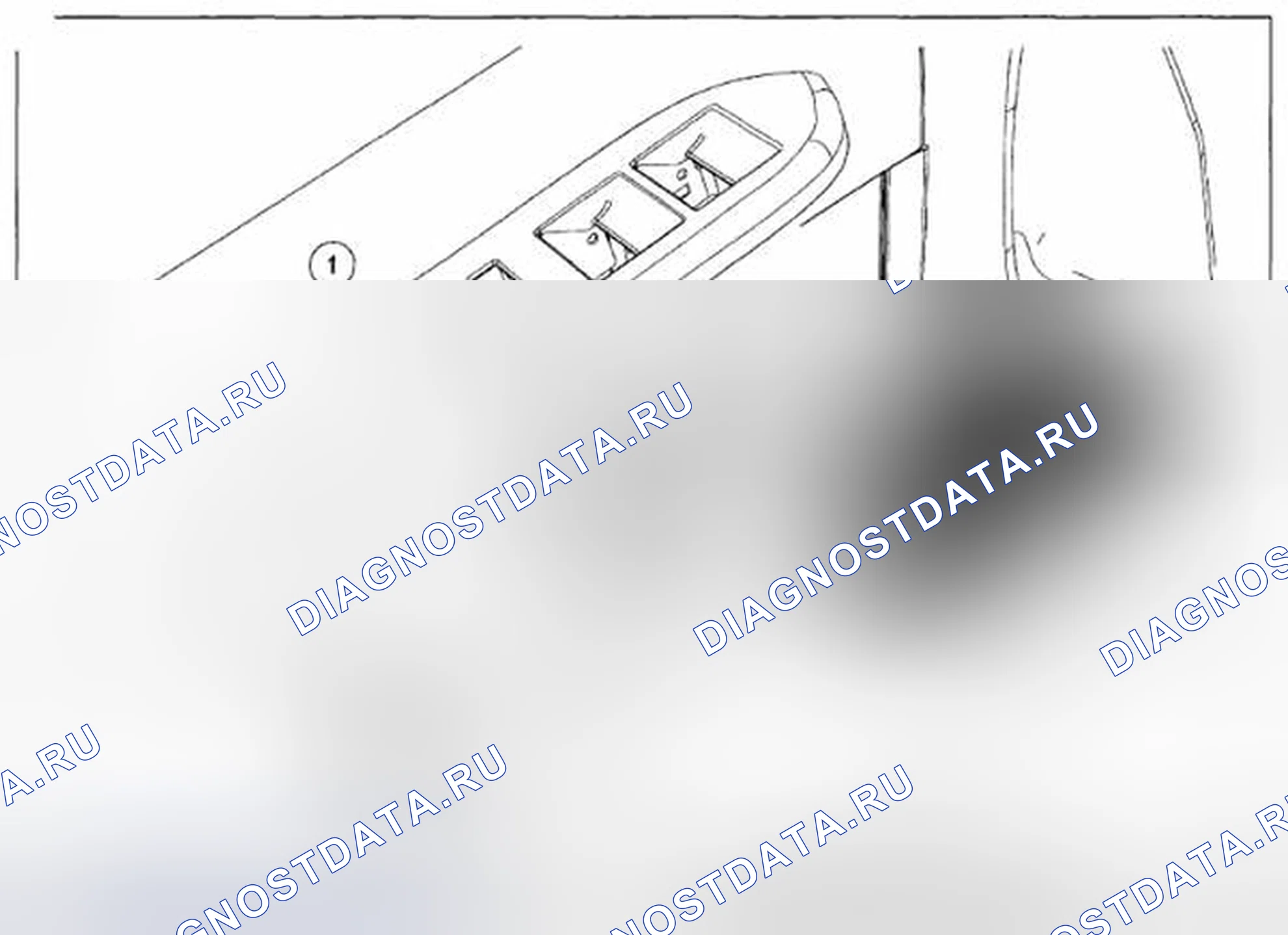Рис. 58: ДЕМОНТАЖ / МОНТАЖ ПЕРЕКЛЮЧАТЕЛЯ УПРАВЛЕНИЯ ОКНОМ. Mazda Tribute II