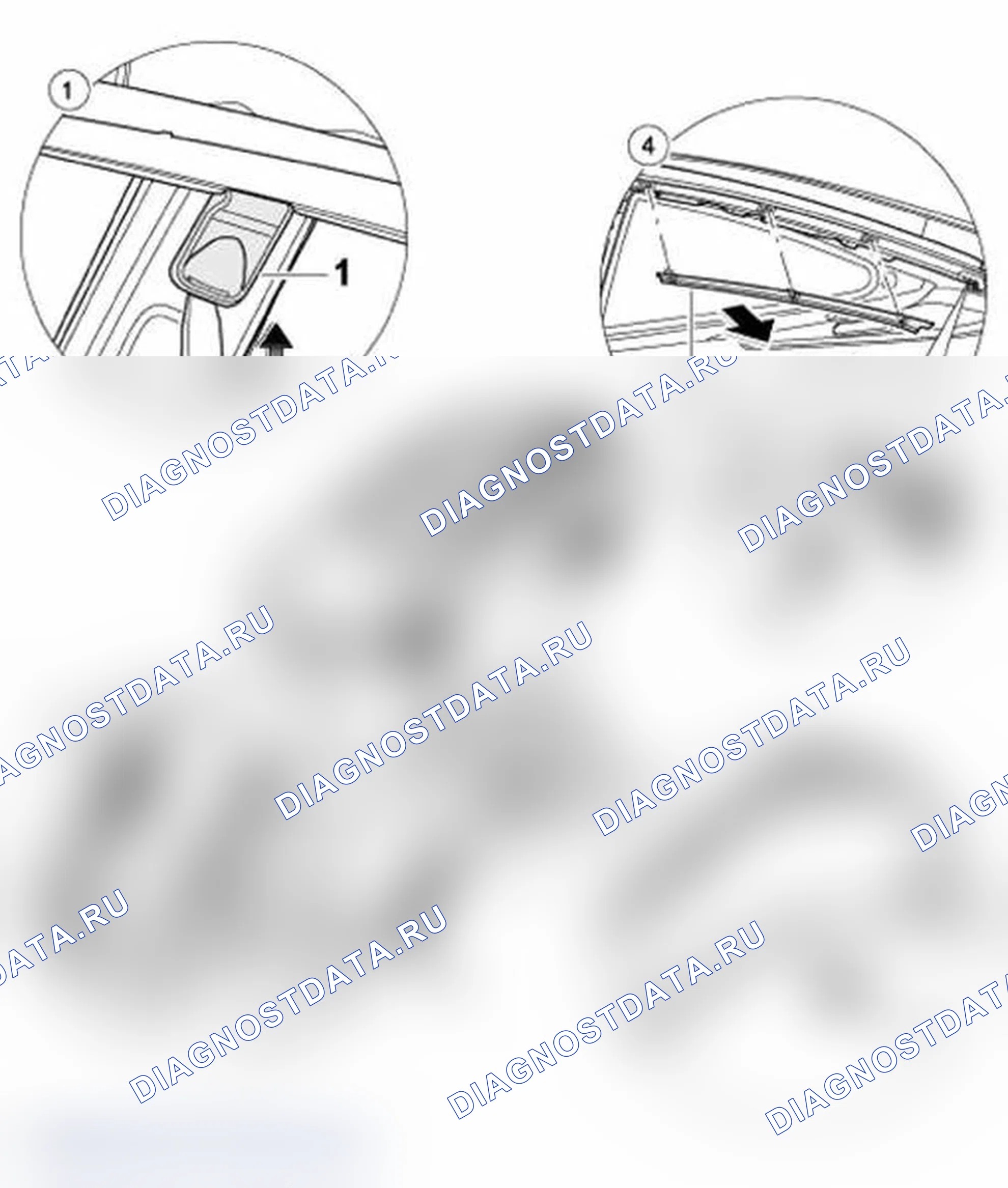 Рис. 33: Удаление стоек A, B и C. Porsche 911 Carrera 996