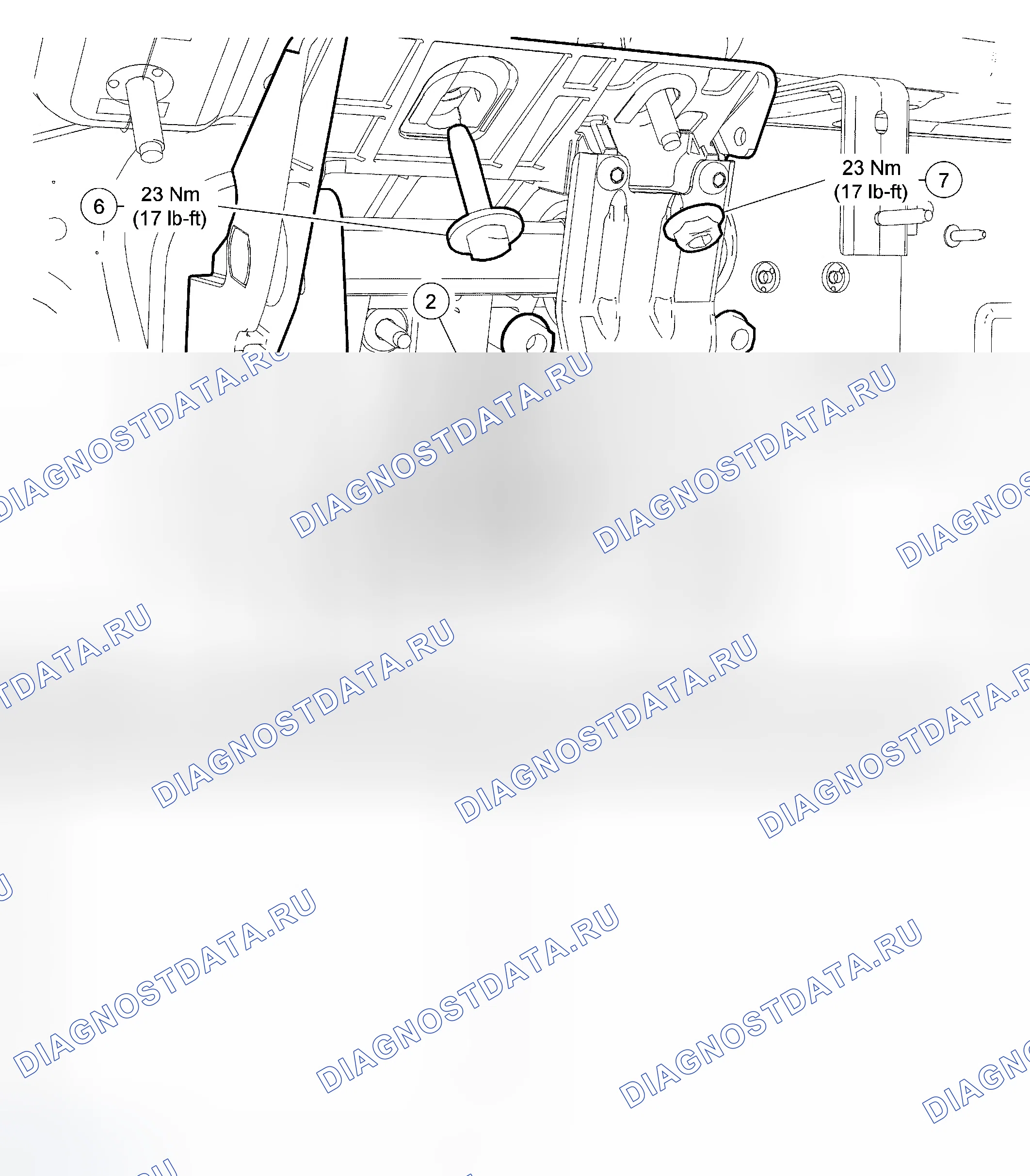Рис. 17: Педаль тормоза и кронштейн. Ford Escape I рестайлинг