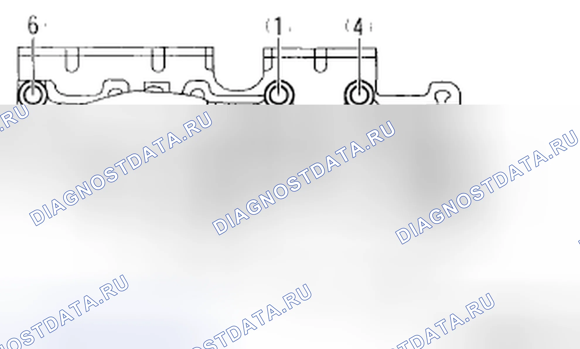Рис. 5: Примечание по монтажу выпускного коллектора (Lh). Mazda CX-9 I рестайлинг