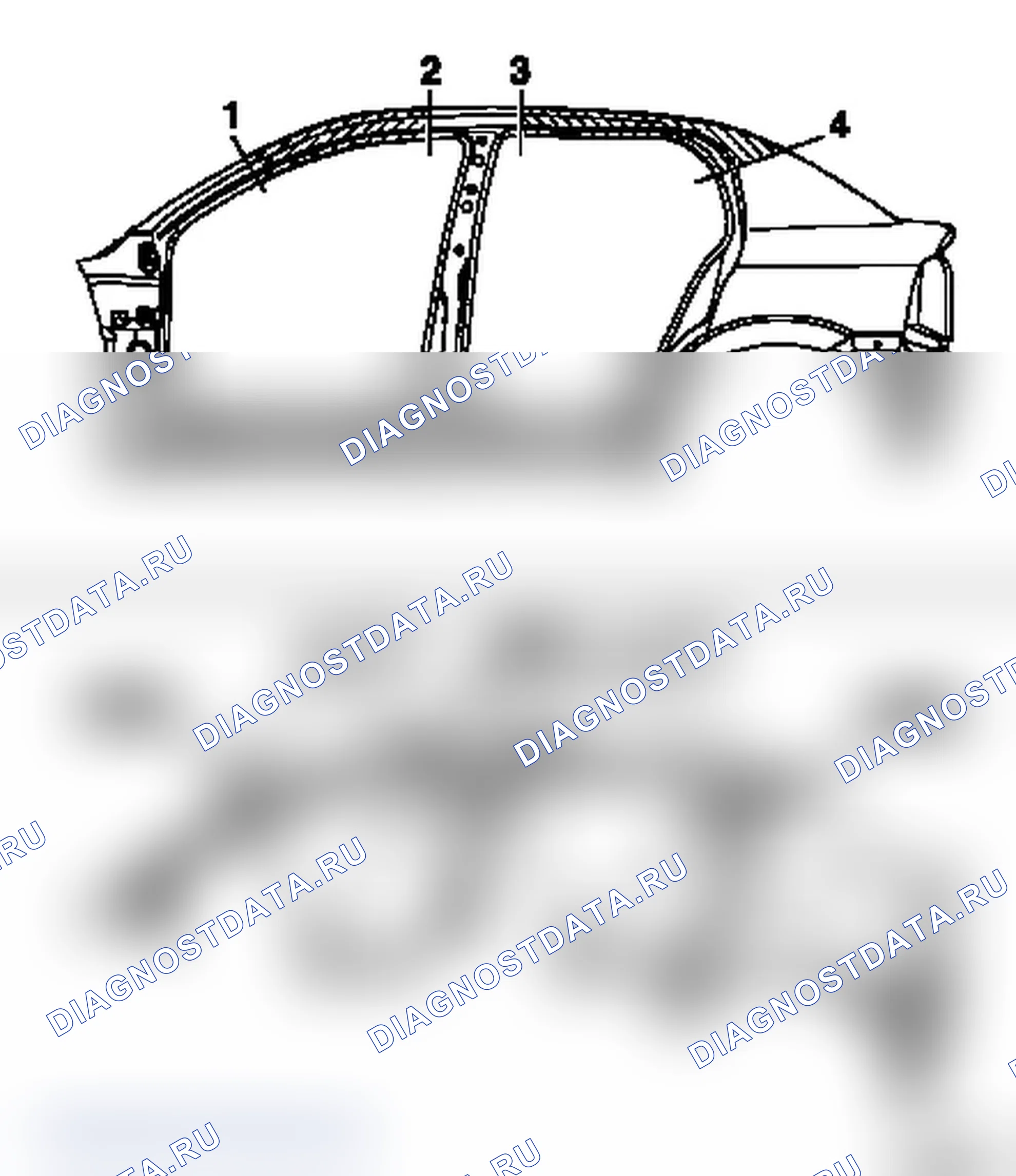 Замена боковой части рамы крыши спереди или сзади (модель F48). Opel Astra G