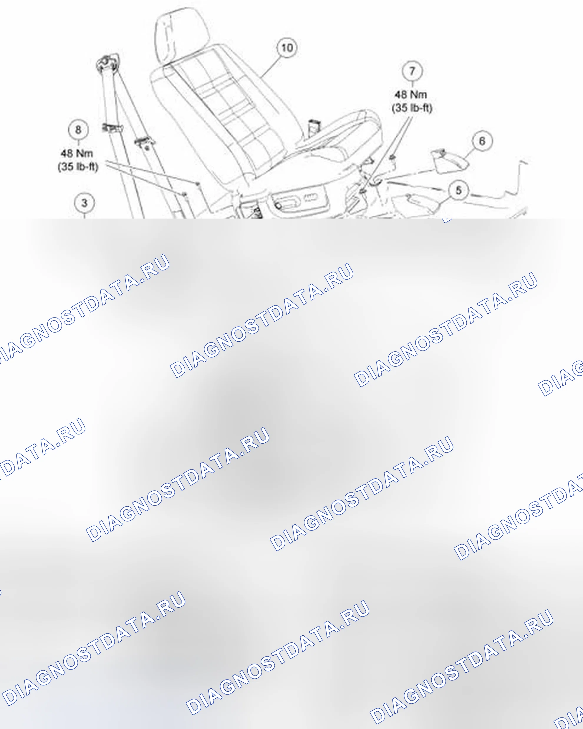 Рис. 214: Переднее сиденье. Ford Freestyle I