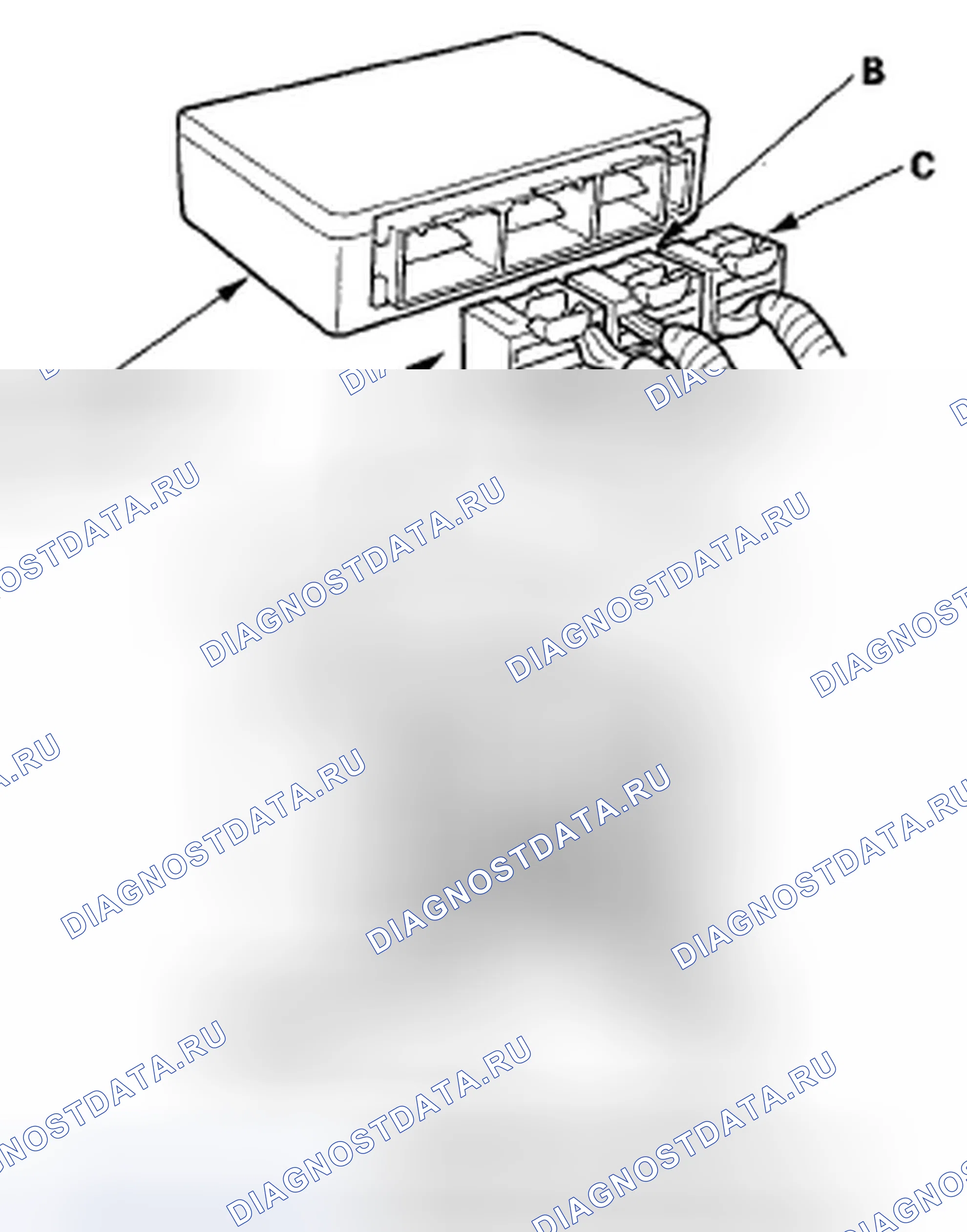 Рис. 4: Повторное открытие схемы блока SRS для диагностики. Acura TSX I