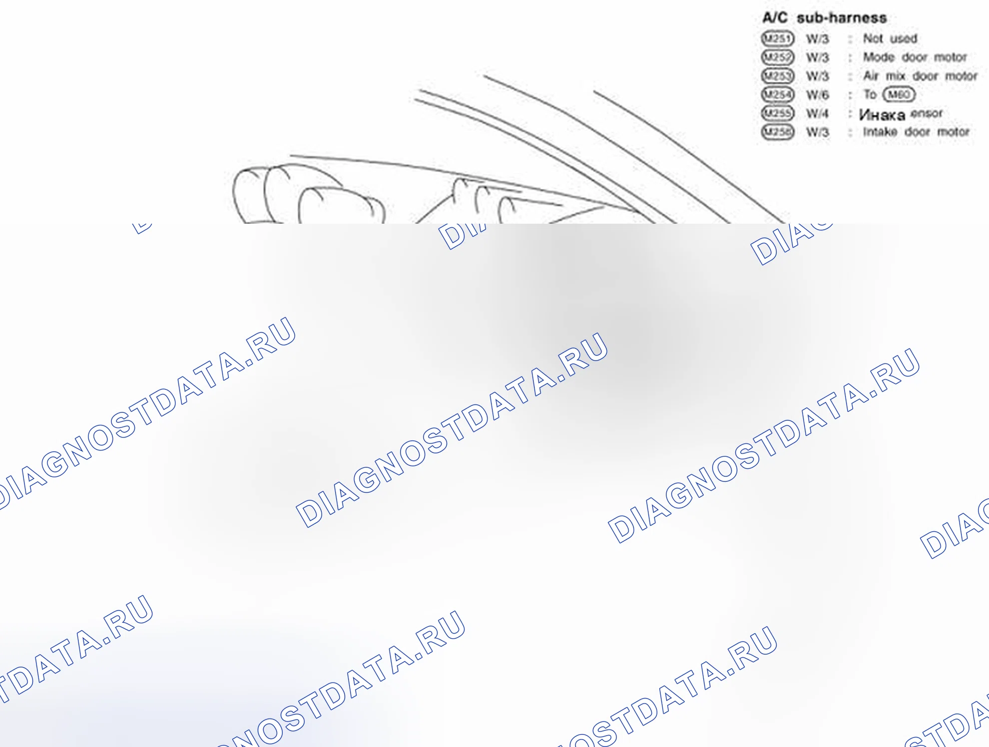 Рис. 56: Идентификация основного жгута (3 из 3). Nissan 350Z I рестайлинг