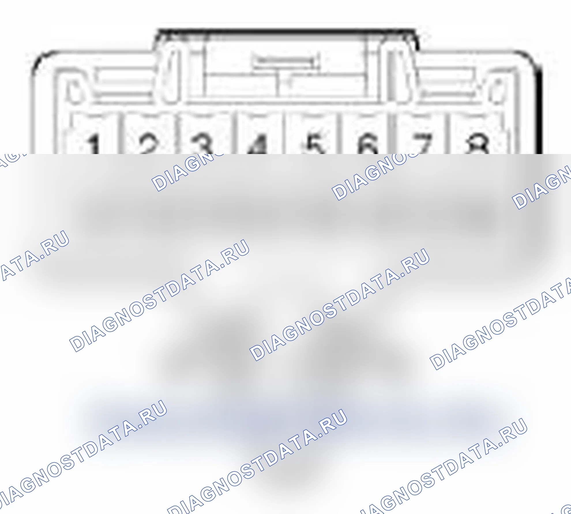 Рис. 58: Информация о контактах разъема. Hyundai Santa Fe III